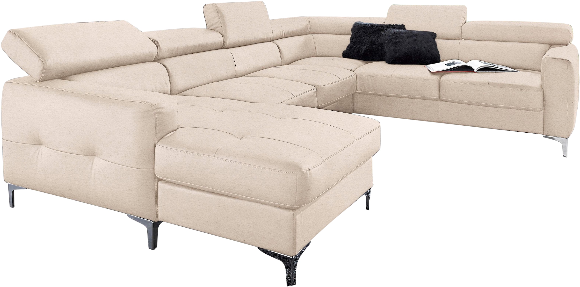 COTTA Polstergarnitur "Sammy U-Form", (Set, Tiefe der Recamiere 169 cm), Se günstig online kaufen