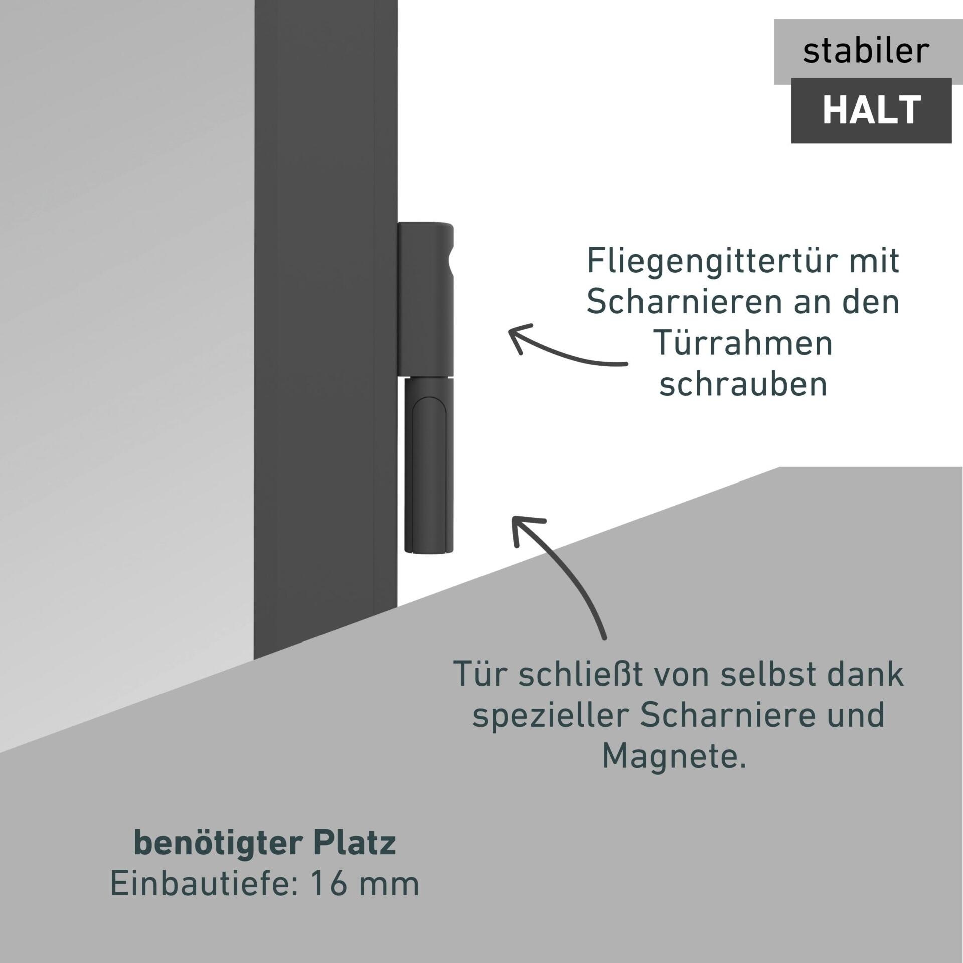 Windhager Insektenschutz-Tür »Plus für Balkon- und Terrassentüren, hochwertige Fliegengittertür« Fliegengitter in weiß oder anthrazit erhältlich, 100 x 210 cm