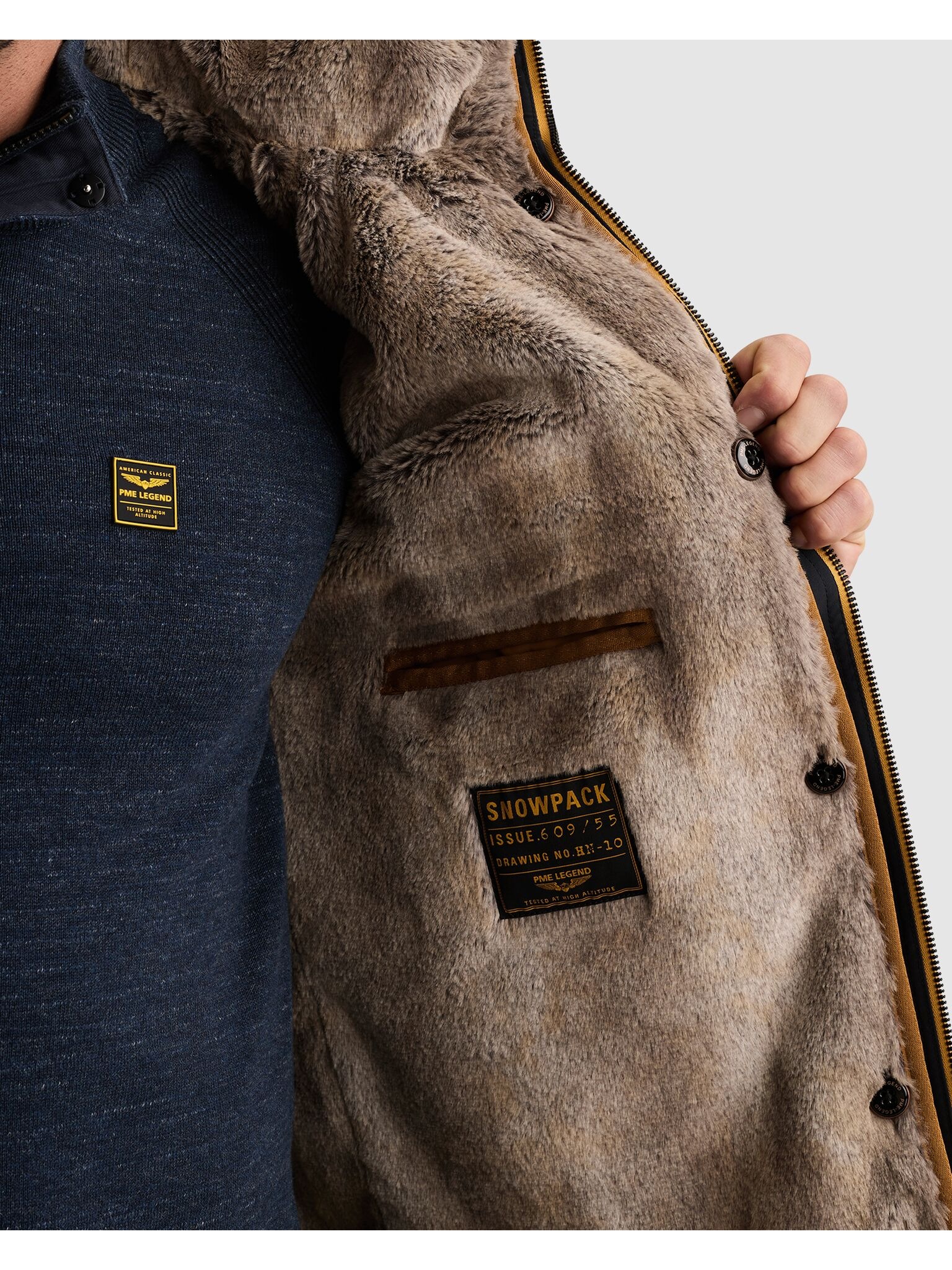 PME LEGEND Winterjacke »SNOWPACK Ottoman« mit Kapuze mit kuscheligem Innenfutter aus Fellimitat - heraustrennbar
