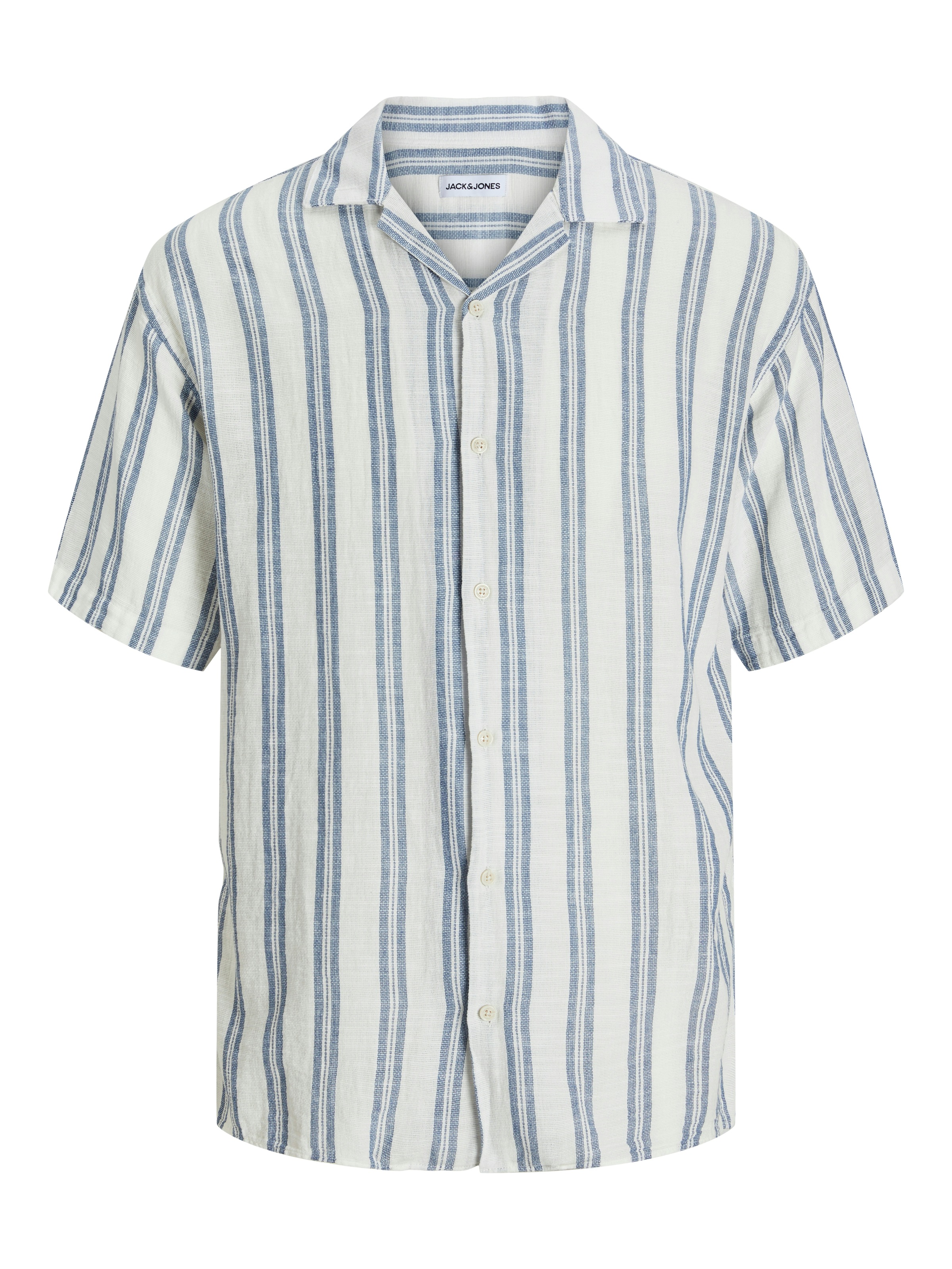Jack & Jones Kurzarmhemd »JJEENZO STRIPE RESORT SHIRT SS SN«, mit Streifen Muster