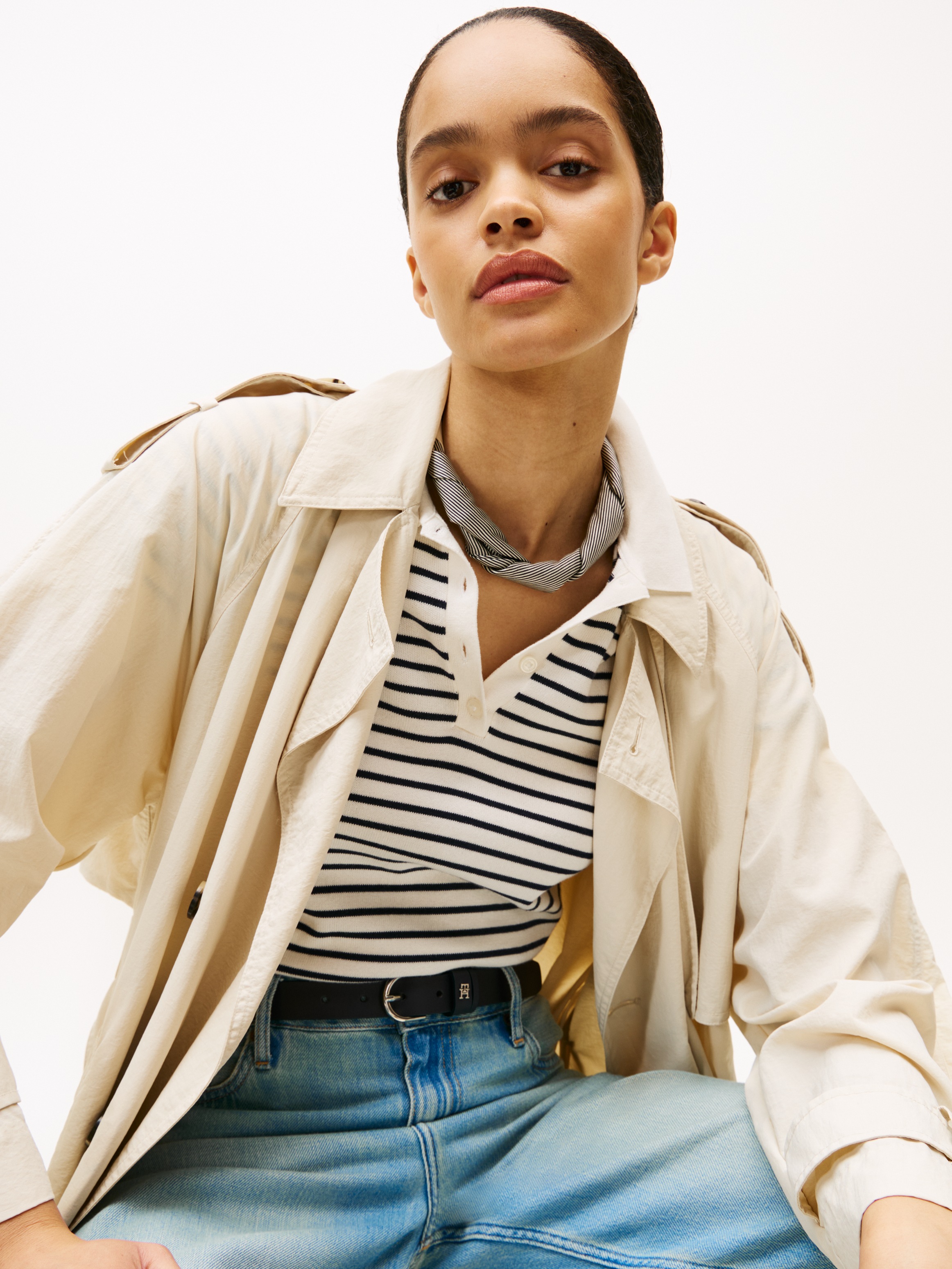 Tommy Hilfiger Modetuch "TH ELEVATED FLAG SILK SQUARE" günstig online kaufen