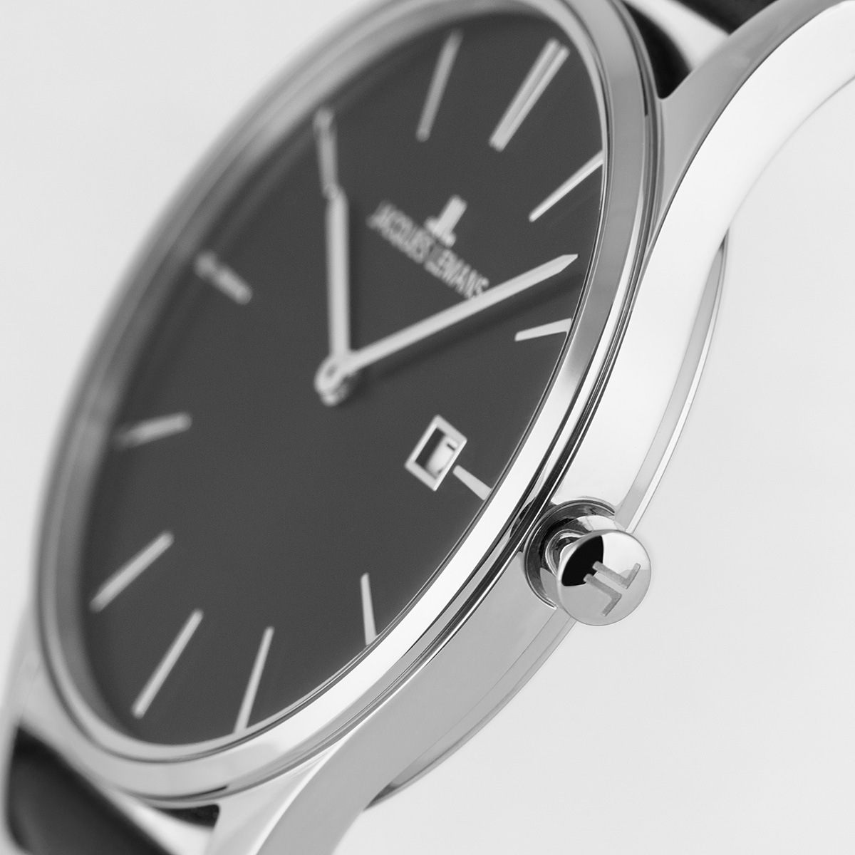 Jacques Lemans Quarzuhr »London, 1-2122A«, Armbanduhr, Damenuhr, Herrenuhr, Datum, Lederarmband