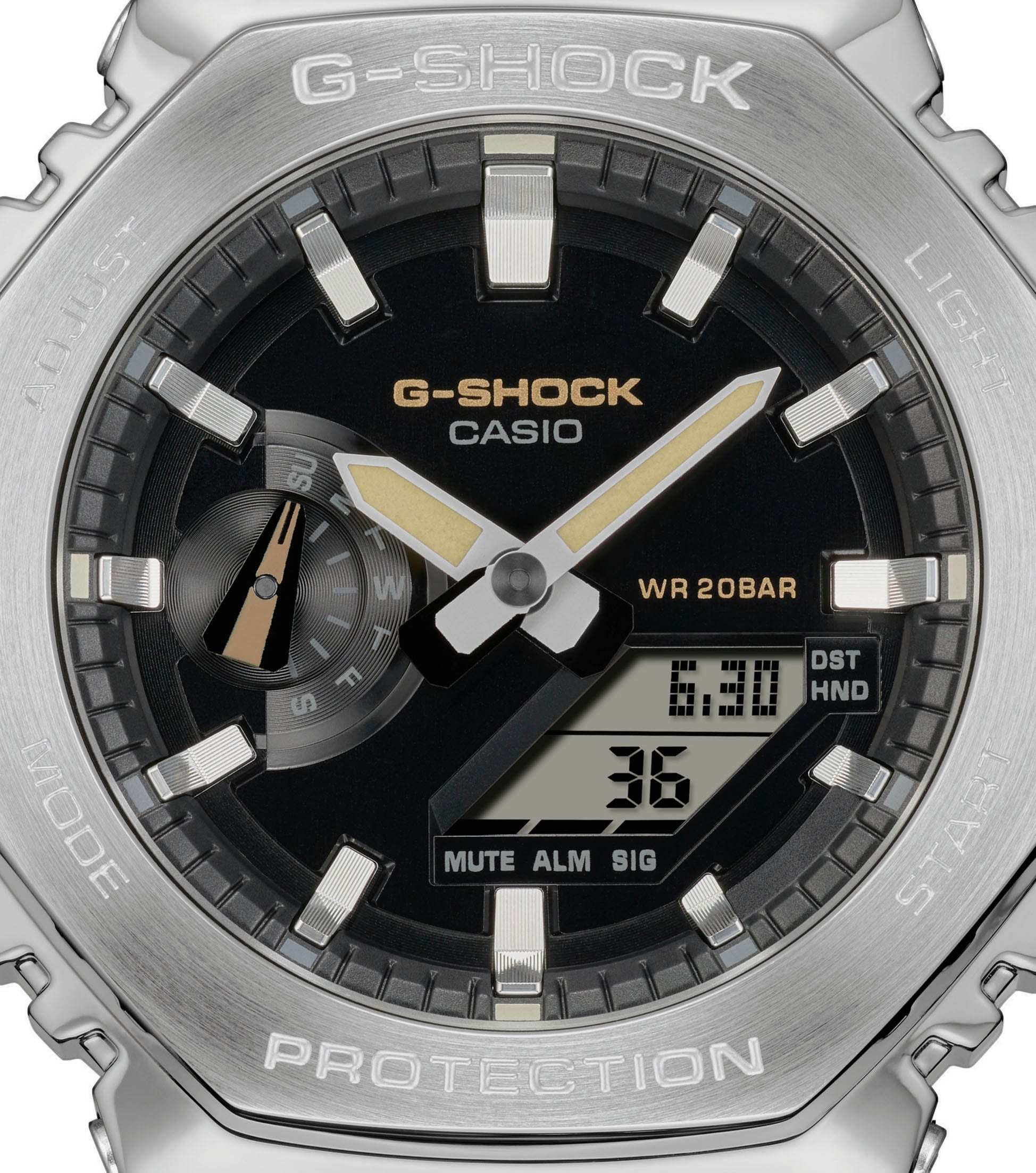 CASIO G-SHOCK Chronograph »GM-2100C-5AER«, Quarzuhr, Armbanduhr, Herrenuhr, digital, Stoppfunktion, Timer