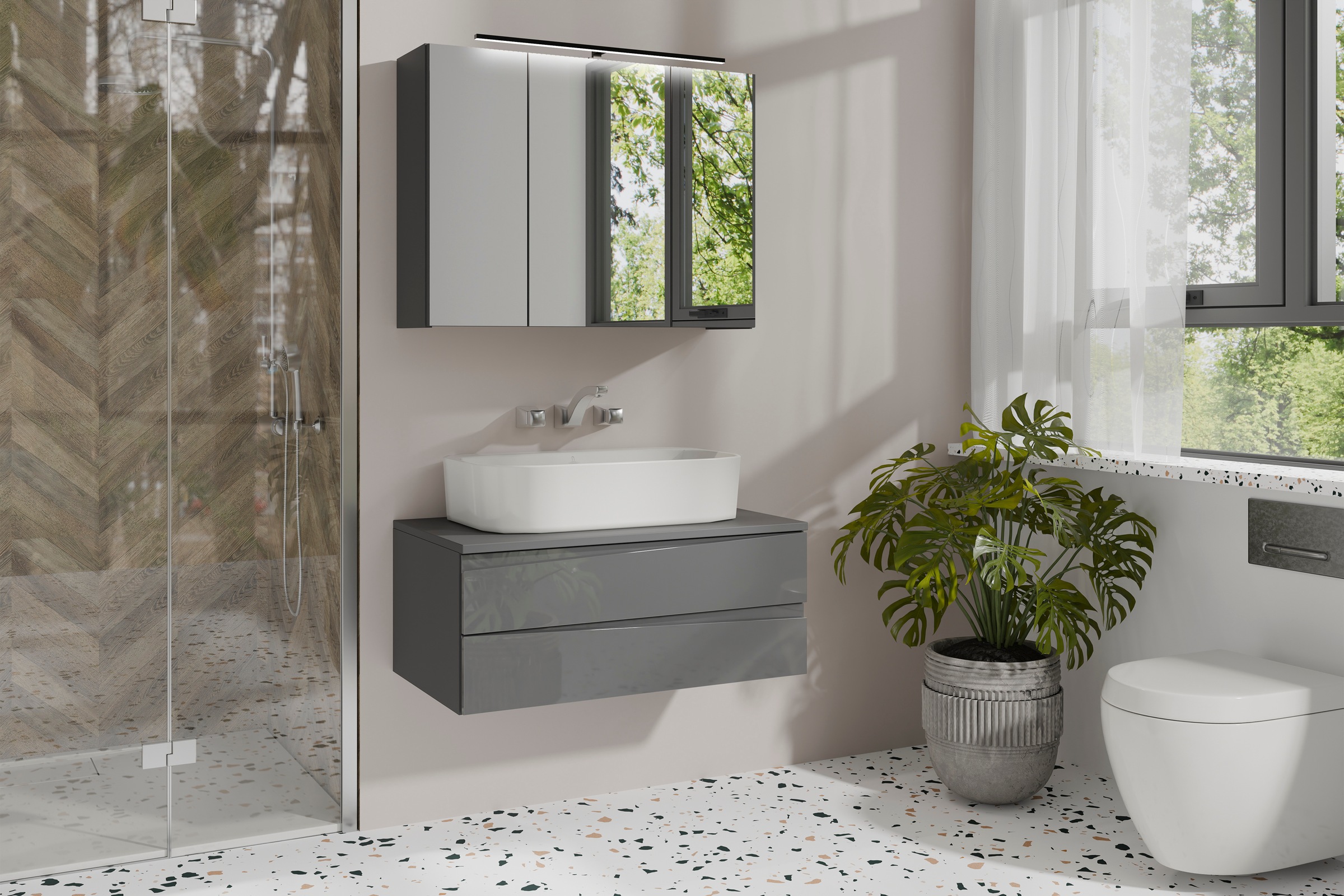 byLIVING Spiegelschrank "Serie Spree, in vielen Breiten erhältlich" günstig online kaufen