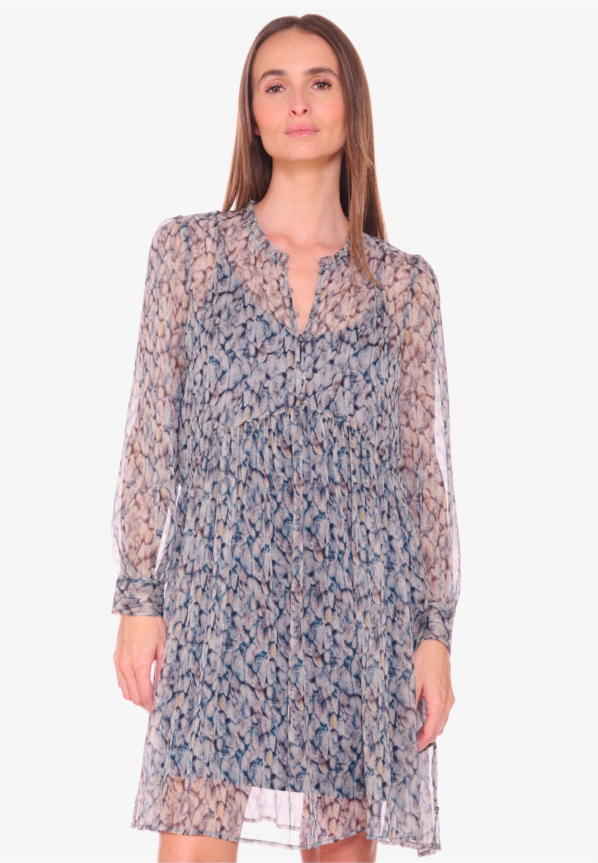 Le Temps Des Cerises Jerseykleid »DENALI«, mit schönem Allover-Muster