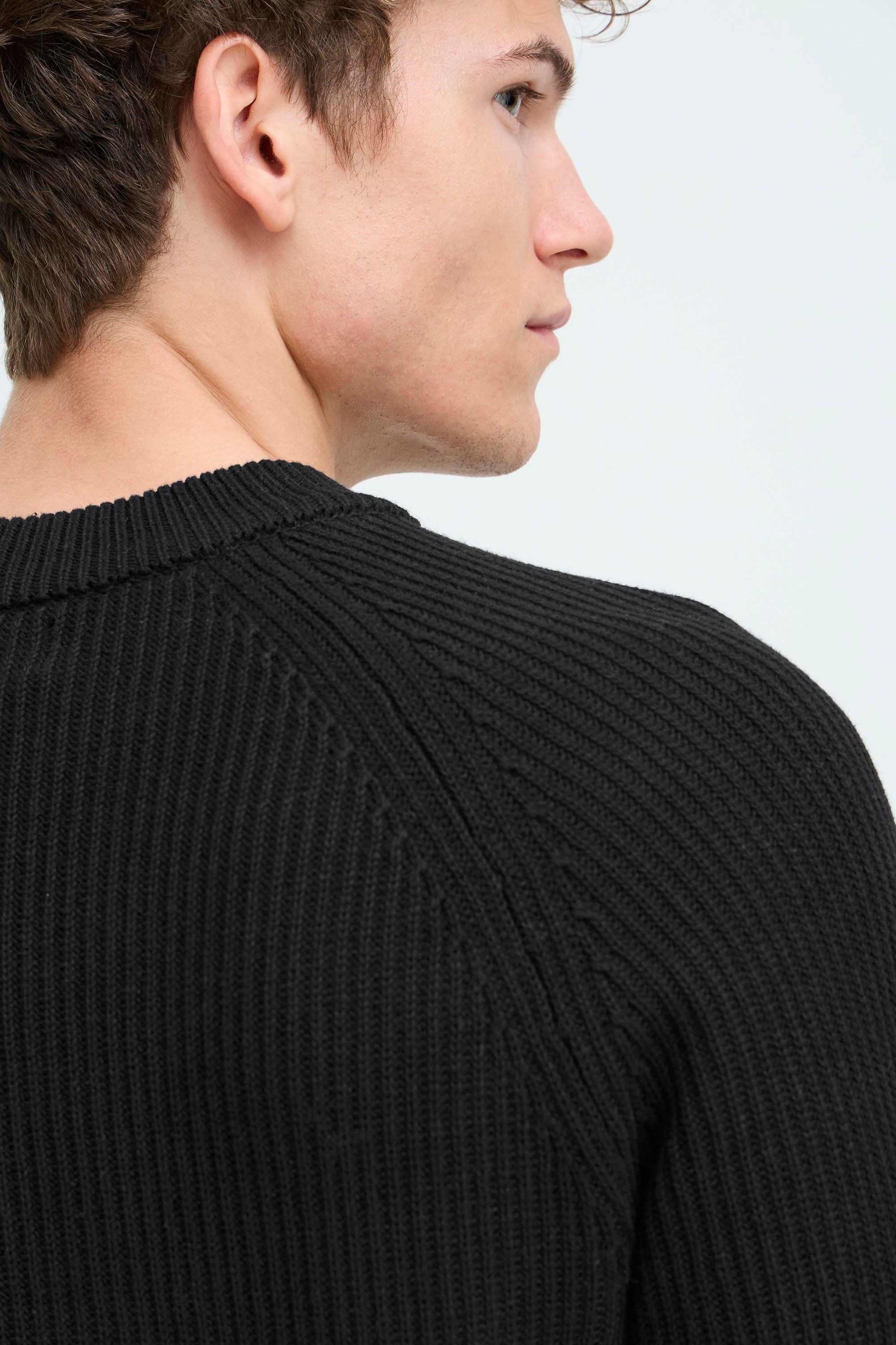 Casual Friday Strickfleece-Pullover »Strickpullover CFKRISTIAN raglan rib crew neck knit«