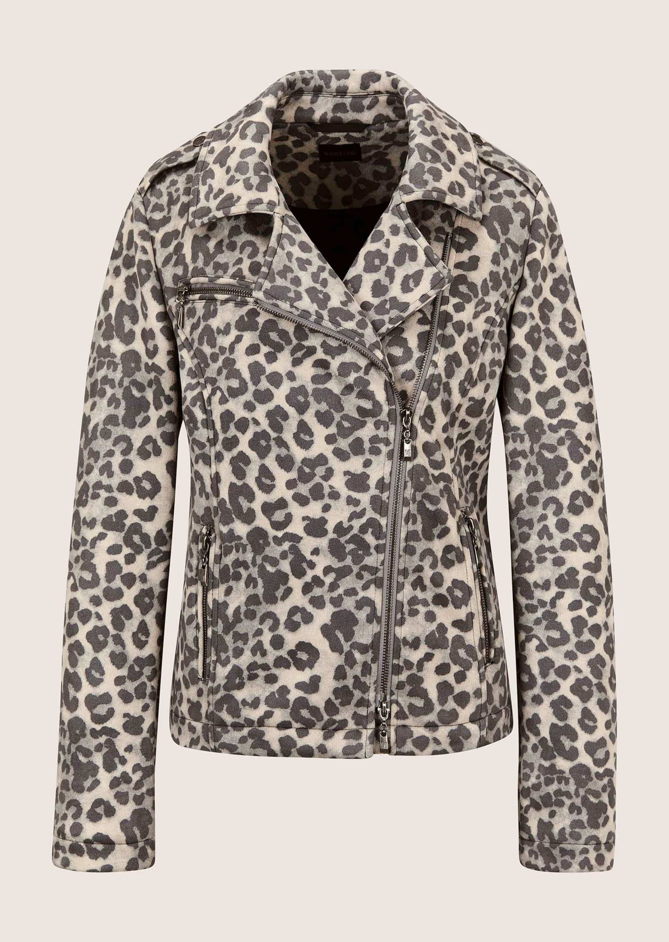 MADELEINE Kurzjacke »Jacke Trendige Biker-Jacke mit Reißverschluss« Bikerform, bedruckte Scuba Ware