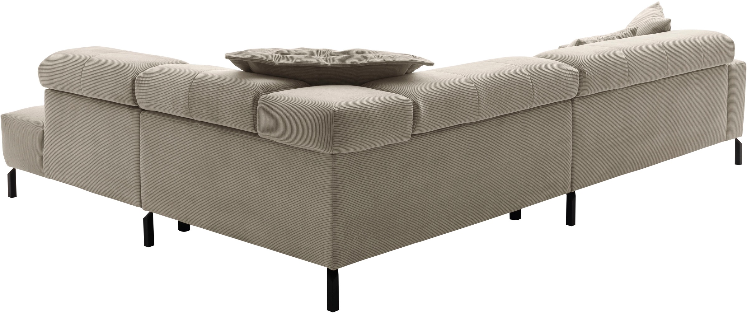Places of Style Ecksofa »Cleveland, L-Form, incl. Kopfteilverstellung, Breite 311 cm«, wahlweise elektrischer Sitzvorzug