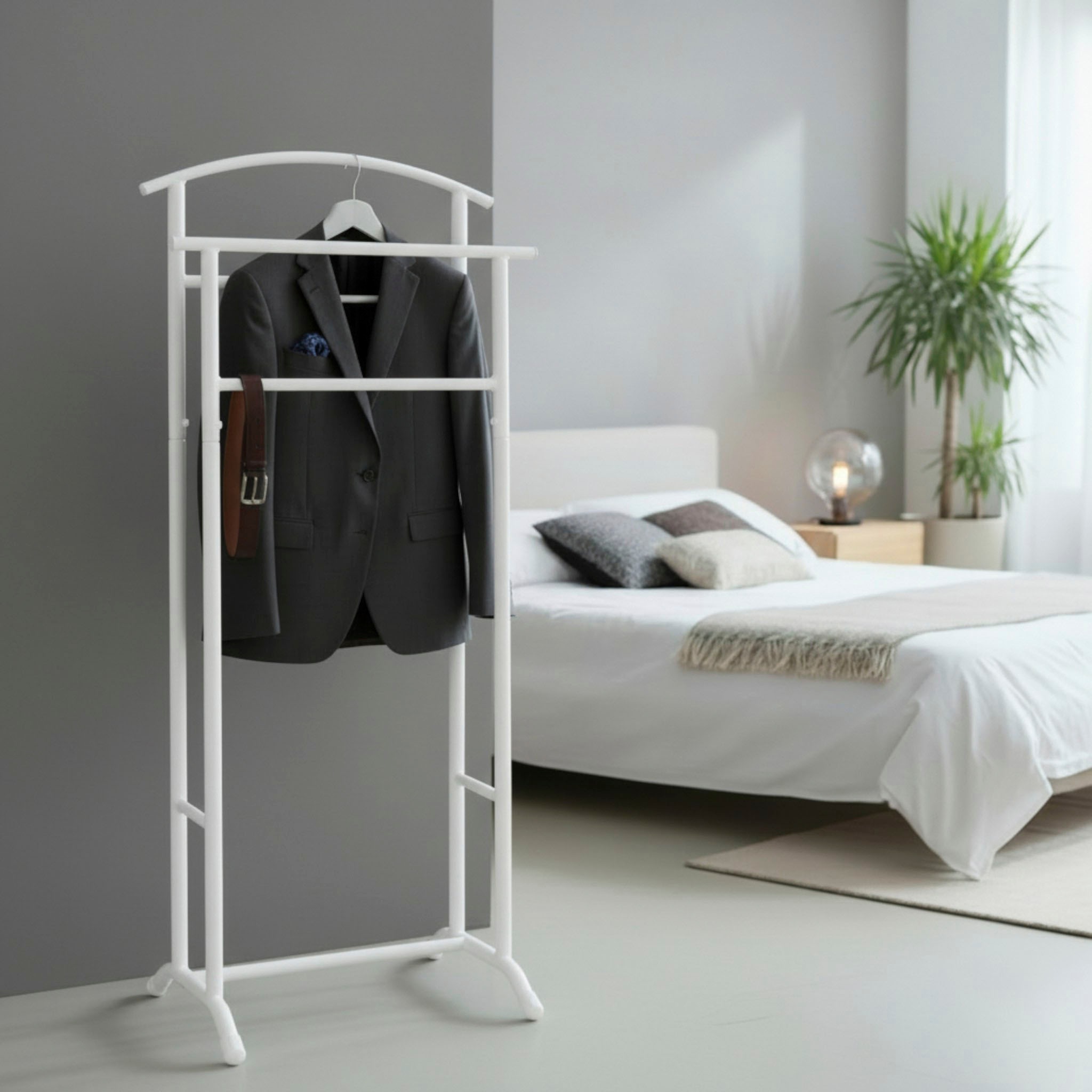 HAKU Herrendiener »Anzugständer, Dressboy, Kleiderboy, Kleiderbutler, Stiller Diener« Freiform - aus Metall -B/T/H 48/36/107 cm
