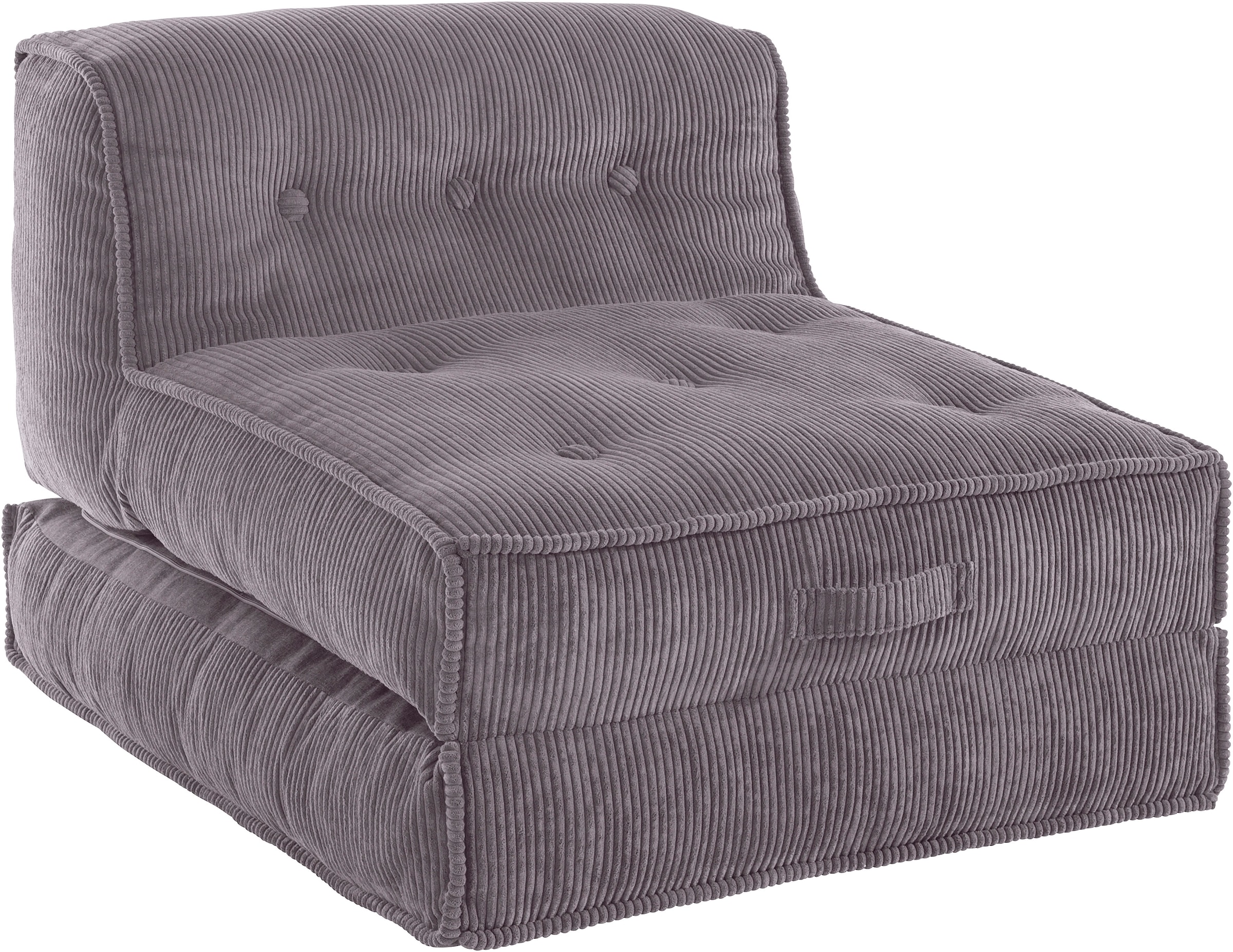Cord, BAUR Pouf-Funktion. Schlaffunktion, 2 »Missy«, mit Sessel Größen, INOSIGN Loungesessel | kaufen aus in