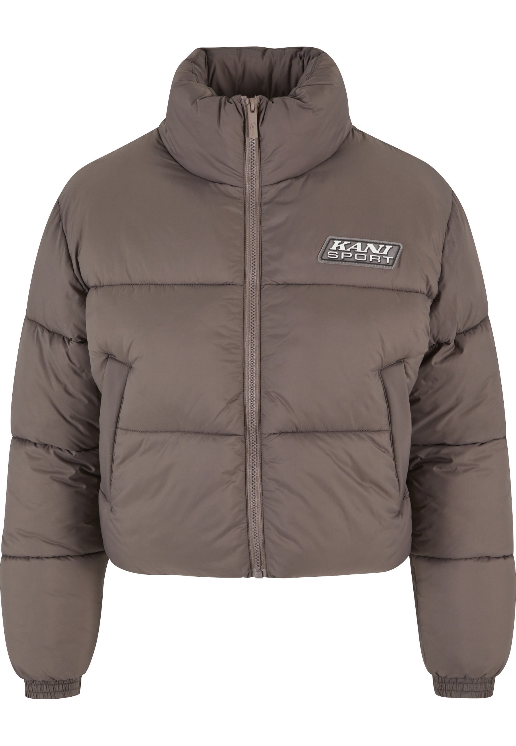 Karl Kani Winterjacke "Karl Kani Karl Kani Sport Patch Crop Puffer Jacket" 1 Stk. tlg. ohne Kapuze