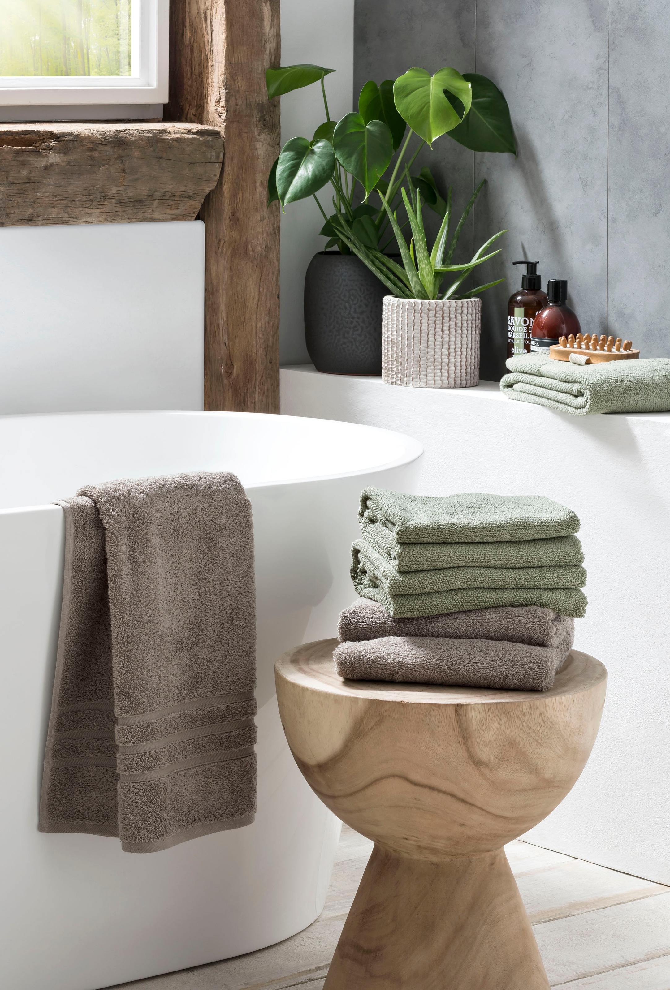done. Handtuch Set "Daily Uni" Uni Farben, saugfähiges Walkfrottier günstig online kaufen