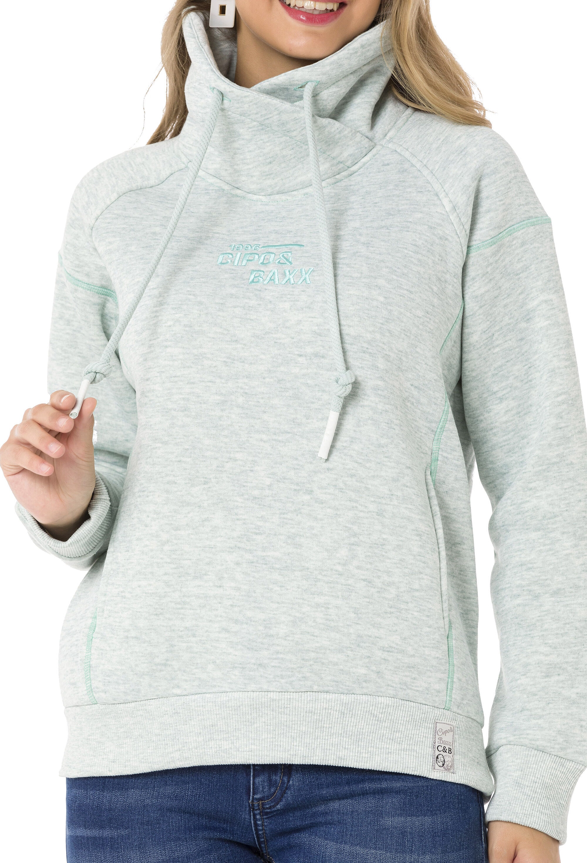Cipo & Baxx Sweatshirt »WL336«, Hoher Baumwollanteil
