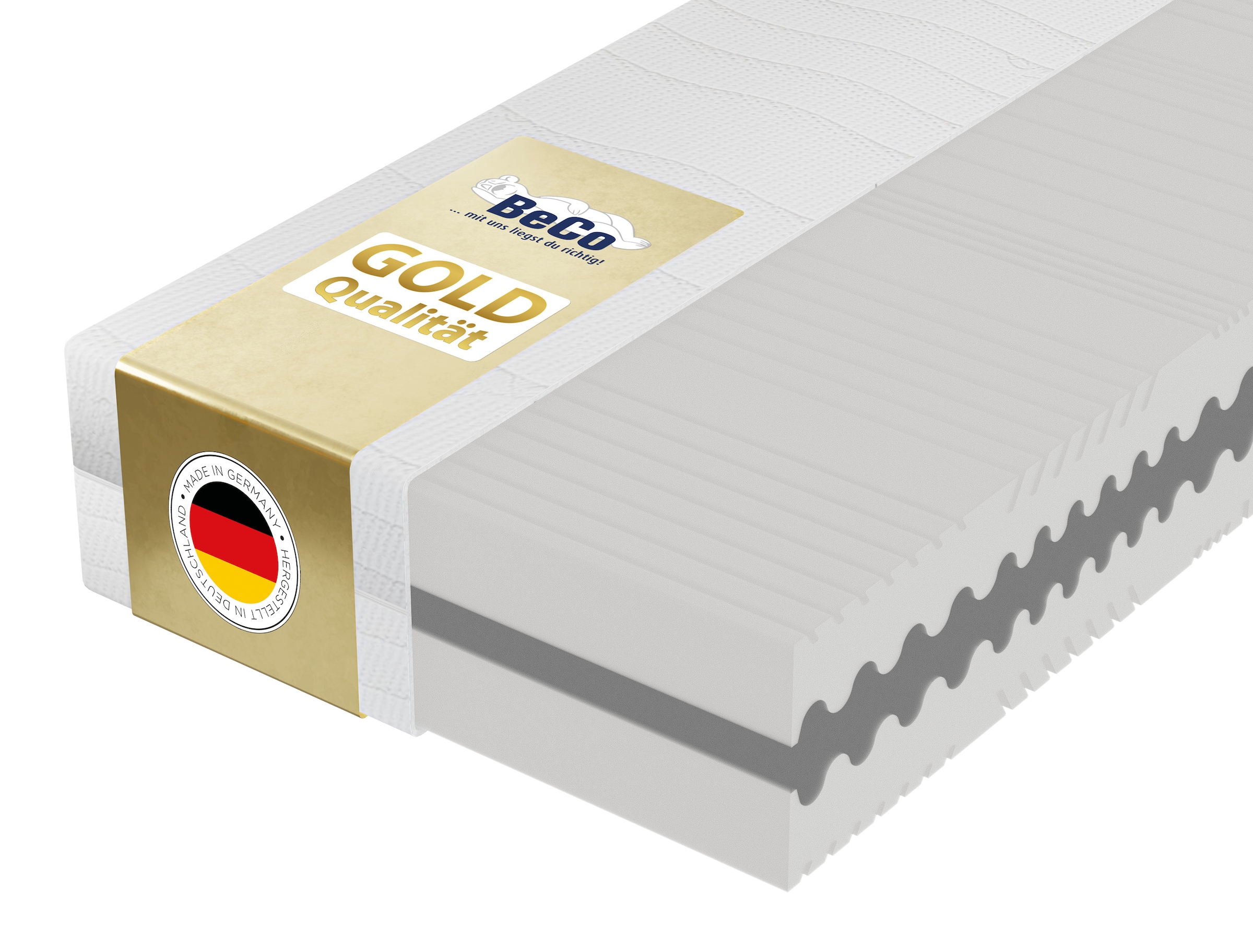 Beco Komfortschaummatratze "Gigant Trio – GOLD Komfortschaummatratze in Luxus-Bettenhöhe" 30 cm hoch Raumgewicht: 35 kg/m³ 1 Stk. tlg. Luxus 30 cm Höhe, 7 Zonen, Wendematratze, erhältlich auch 140x200