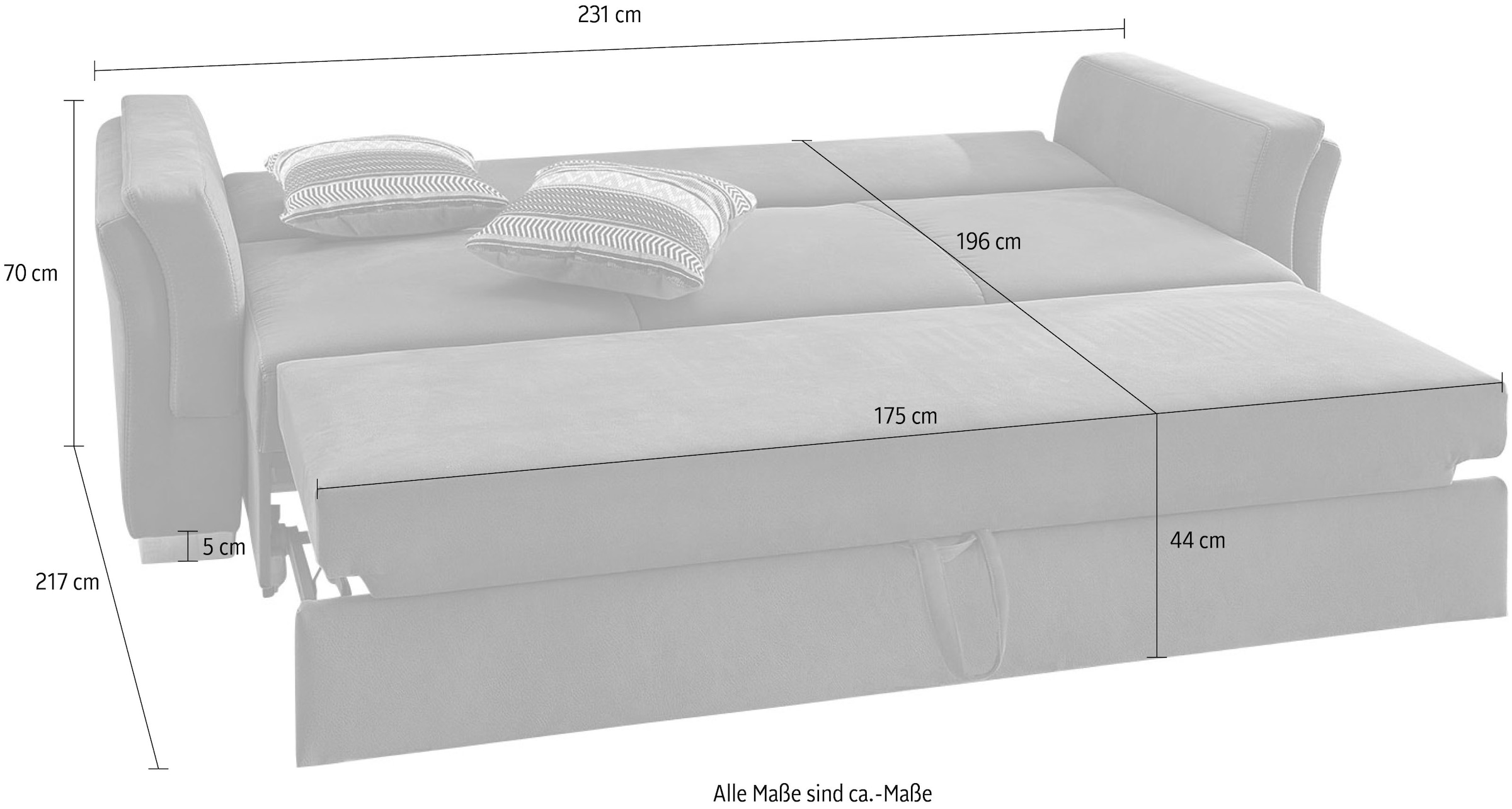 Jockenhöfer Gruppe Schlafsofa, mit Bettfunktion, Relaxfunktion,  Wellenfederung und großer Liegefläche | BAUR | Alle Sofas