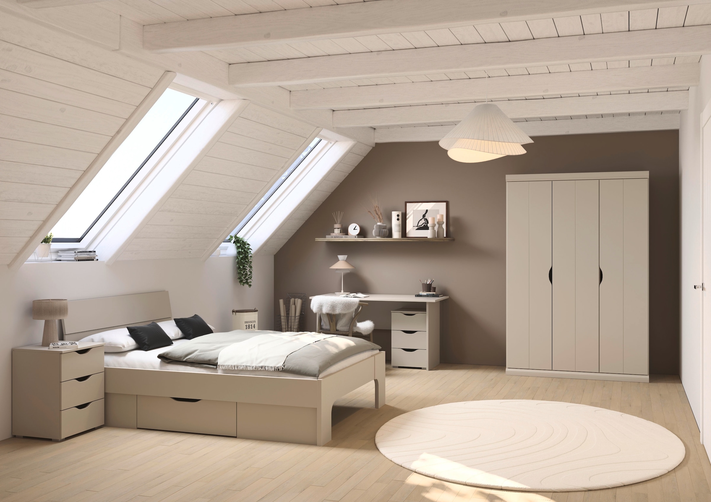 rauch Nachtkommode »Nachttisch Nachtschrank Nachtkonsole MARLENE Griffmulden Landhausstil« Breite jeweils 40 cm, 2 Stk. tlg. mit je 3 geräumigen Schubladen und Soft-Close-Funktion MADE IN GERMANY