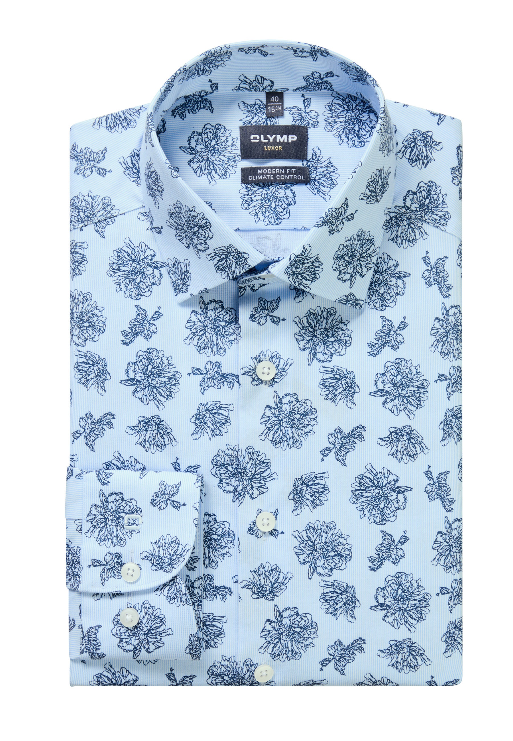 OLYMP Luxor 24/Seven Men's Shirt Blue 46 9