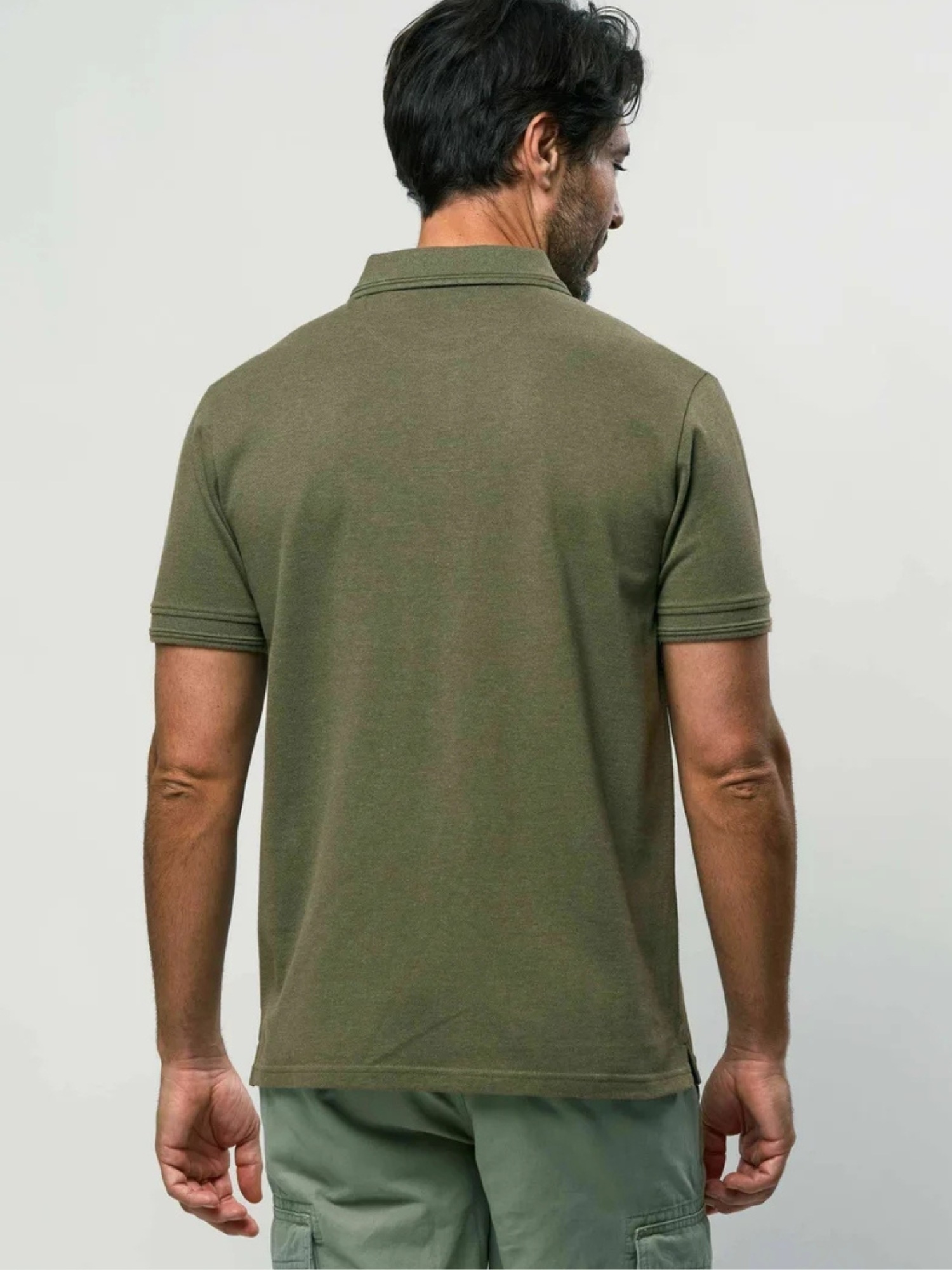 Kurzarmhemd MCS "MCS Polo shirt MCBob", Herren, Gr. XXL, Normalgrößen, beetle melange, Obermaterial: 100% Baumwolle, Hemden 3