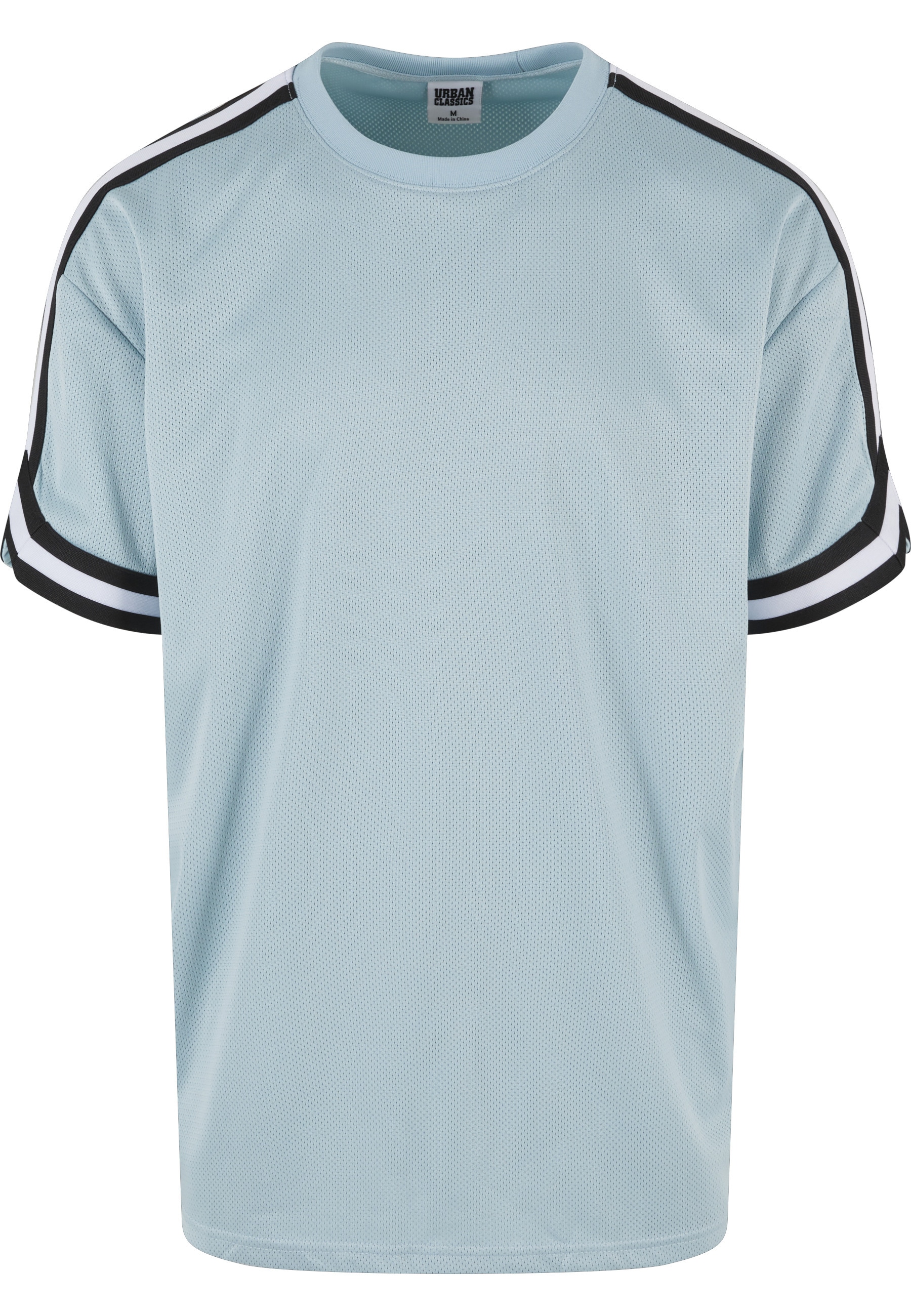 URBAN CLASSICS Netzshirt "Urban Classics Herren Oversized Stripes Mesh Tee" 1 Stk.