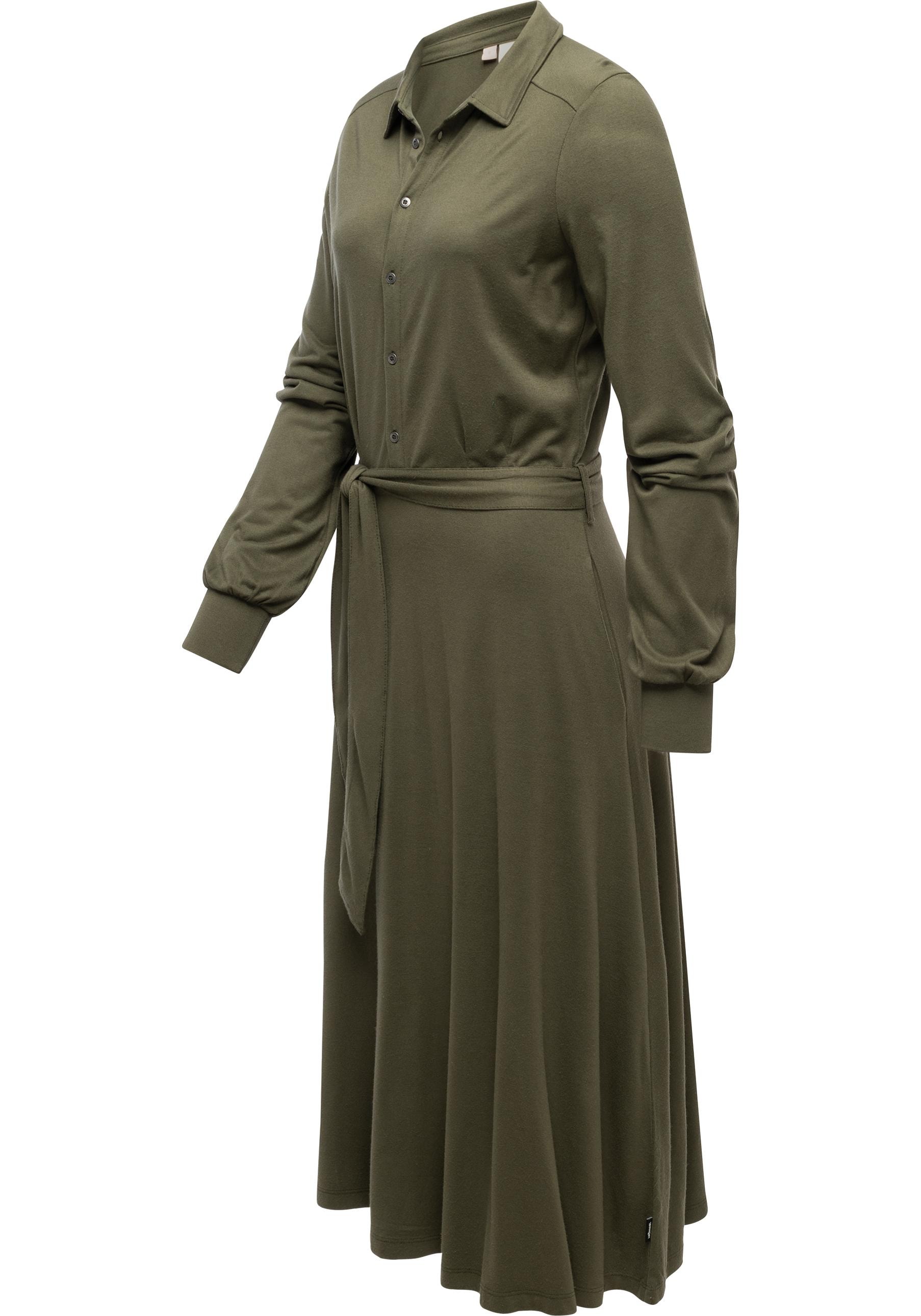 Ragwear Blusenkleid »Plantee«, Modisches Damenkleid mit Taillengürtel