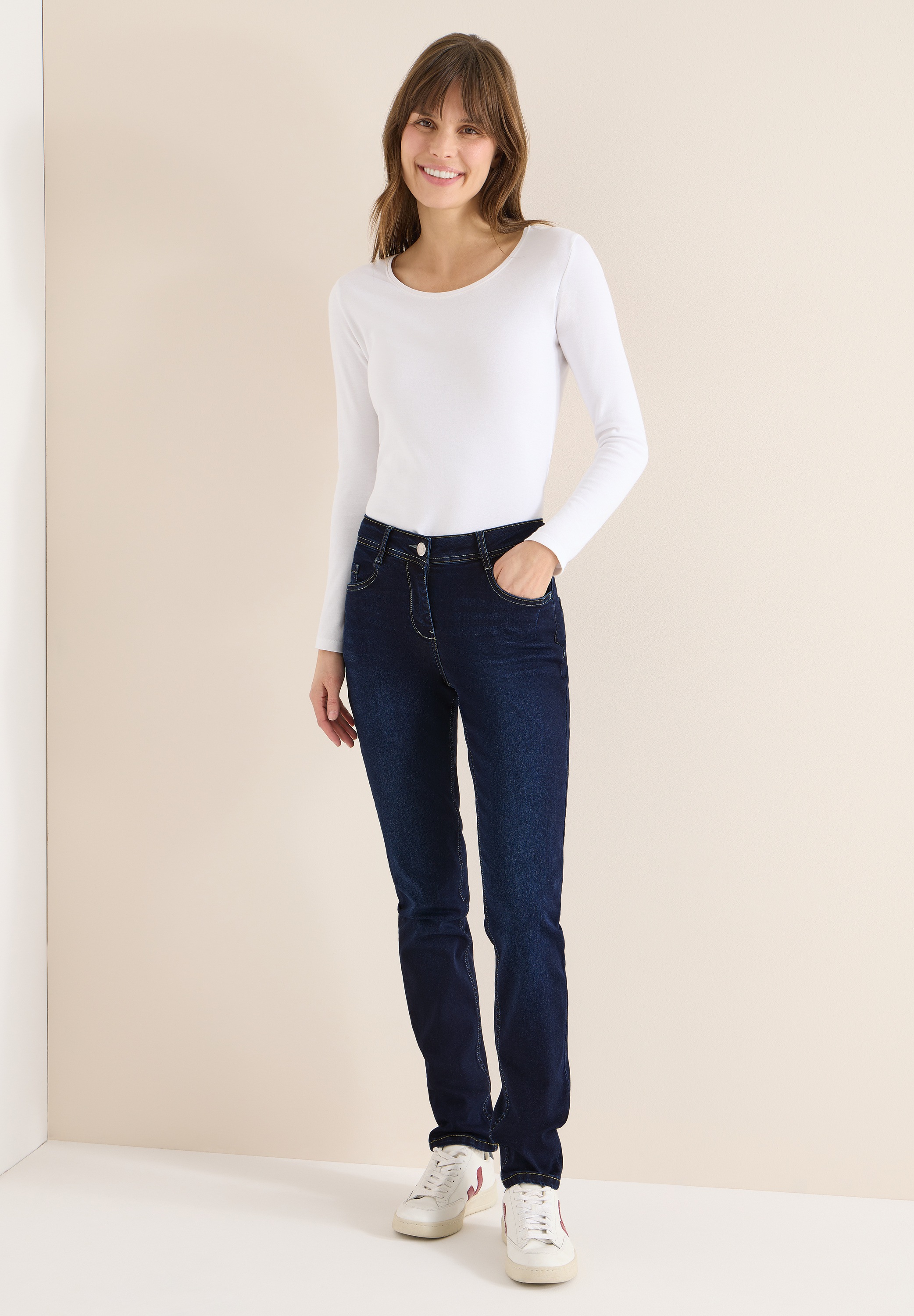 Cecil Slim-fit-Jeans Middle Waist