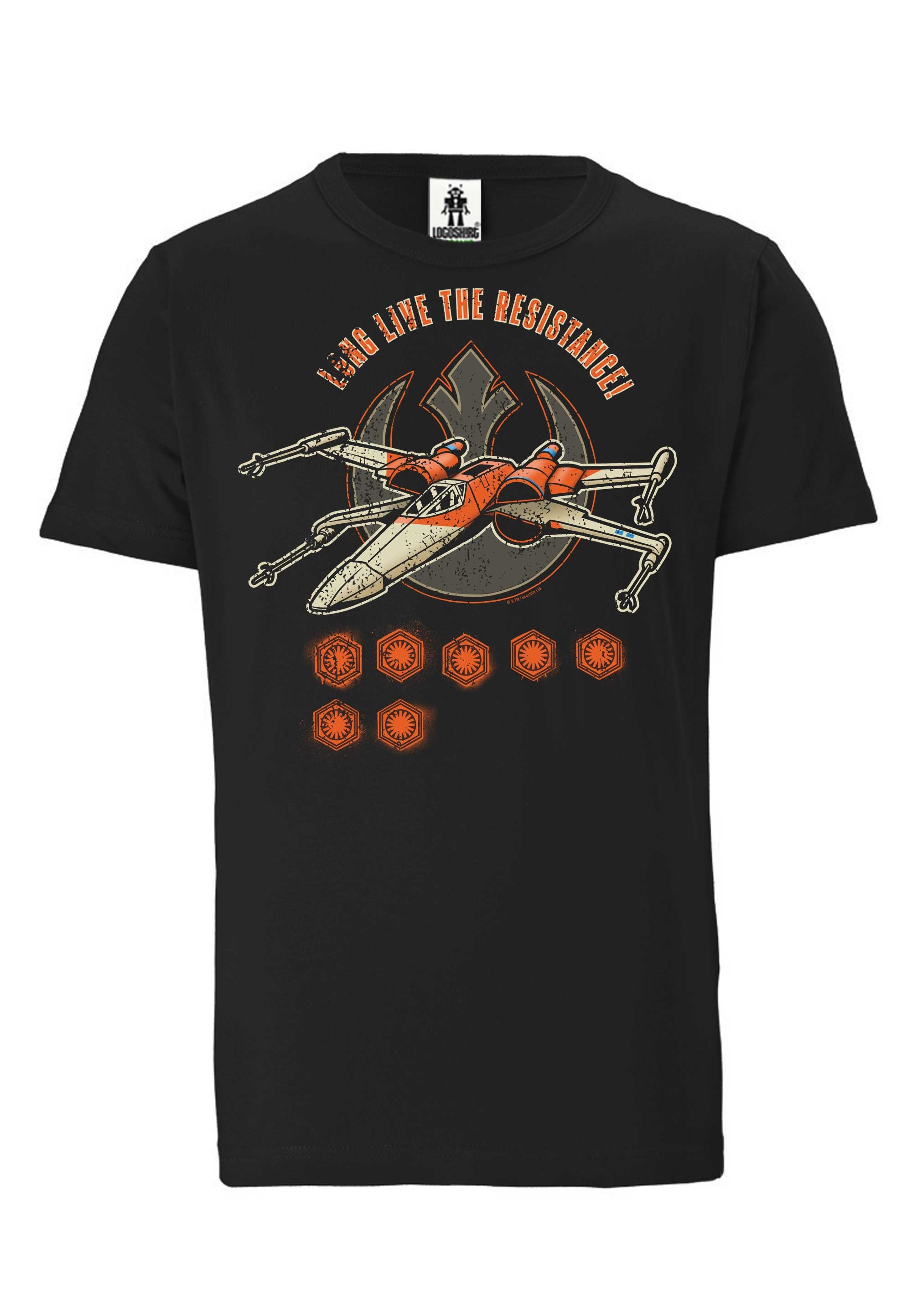 LOGOSHIRT T-Shirt »Star Wars - Long Live The Resistance«, mit lizenziertem Originaldesign