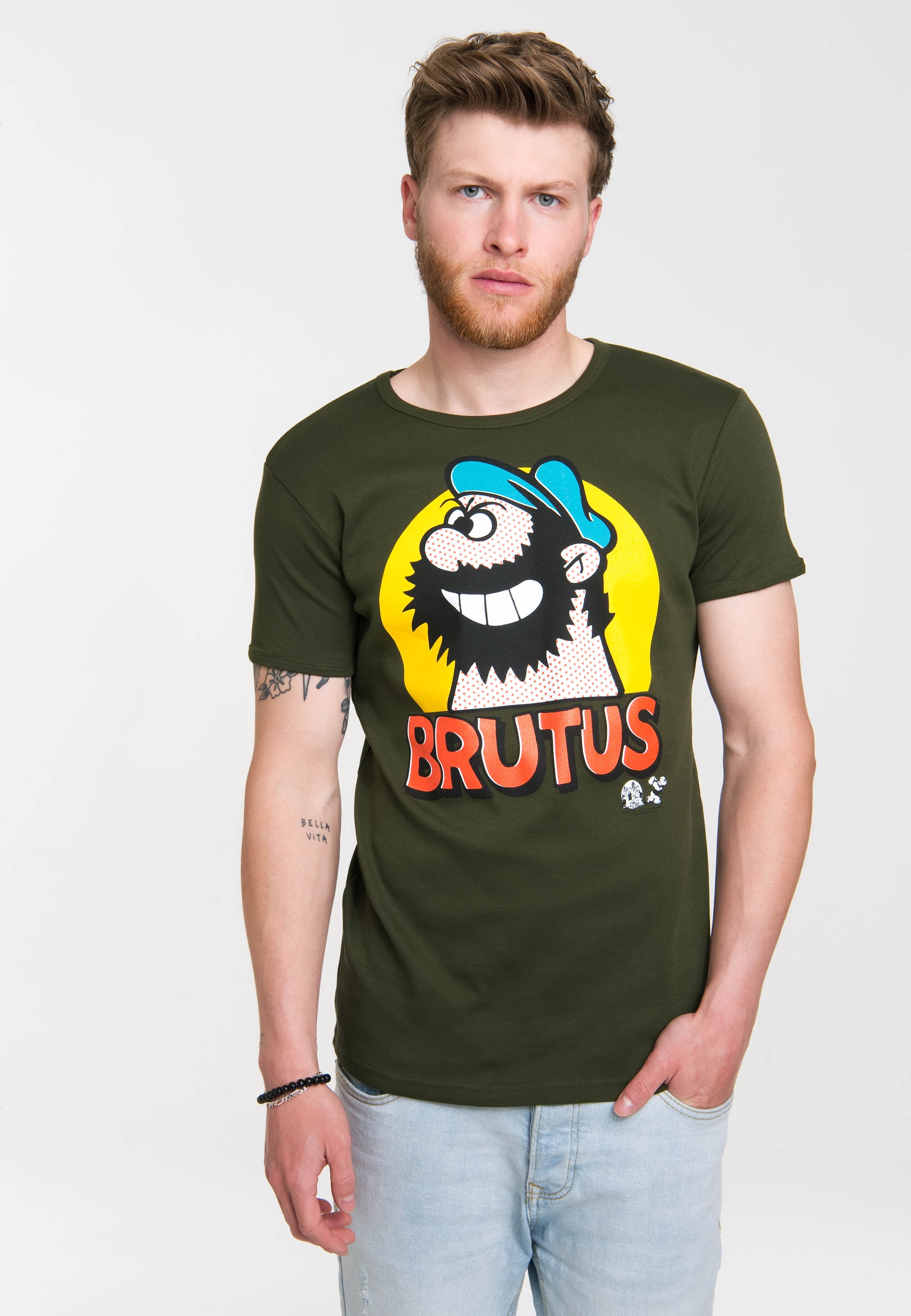 T-Shirt »Brutus«, mit lässigem Vintage-Print