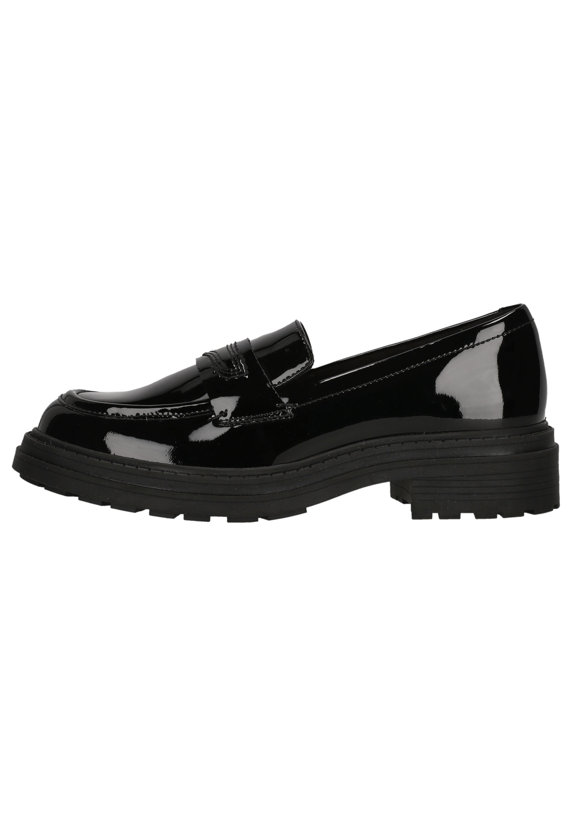 Clarks Slipper »Orinoco3 Edge«, aus hochwertigem, schwarzem Lackleder