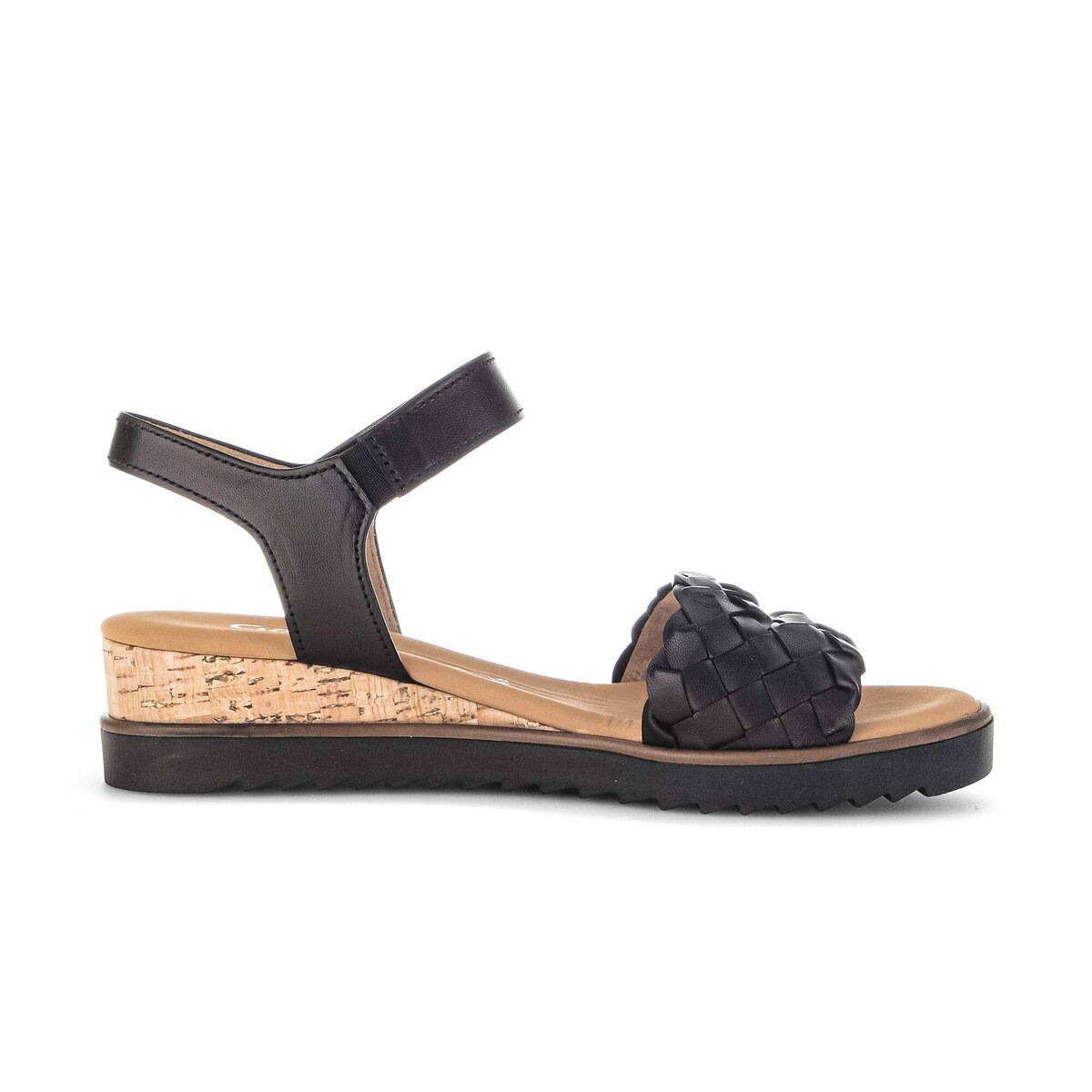 Keilsandalette GABOR "Keilsandalette", Damen, Gr. 42,5, schwarz, Schuhe 2