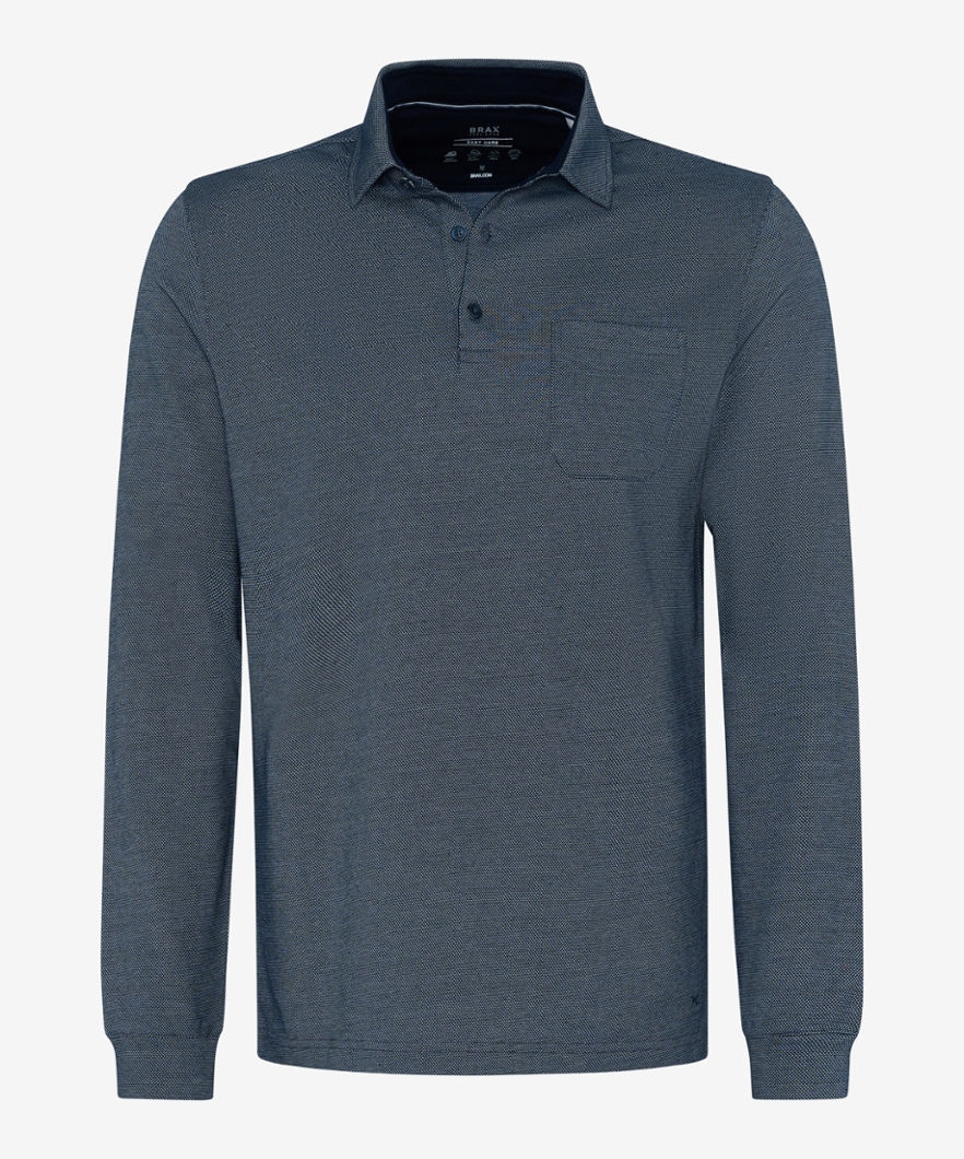 Pull Jacquard Homme BRAX Style Pharell J - Mélange Coton, Coupe Décontractée Avec Poche Poitrine