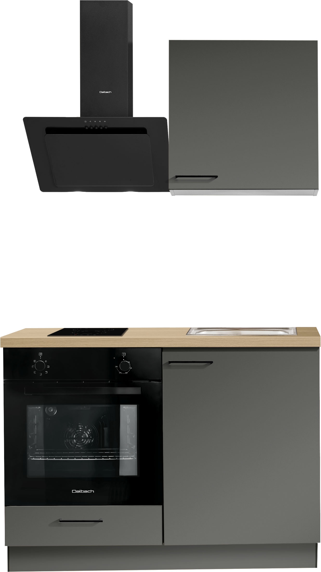 KOCHSTATION "KS-Solmera" Breite 120cm, vormontiert, inkl. Tisch, wahlweise mit E-Geräten