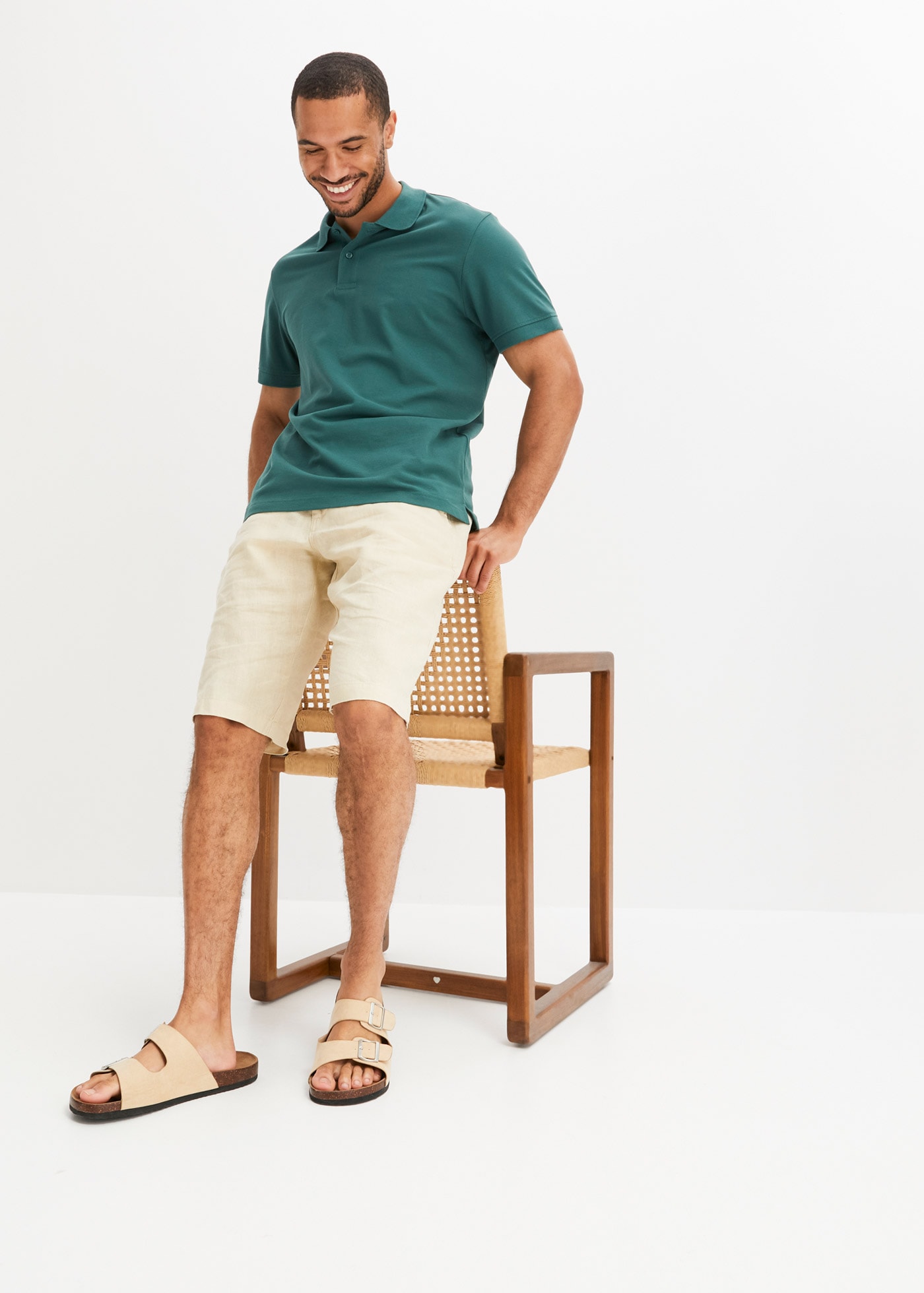 bonprix Poloshirt »Piqué-Poloshirt aus reiner Baumwolle« 1 Regular Fit, Kurzarm, aus hautfreundlicher Baumwolle