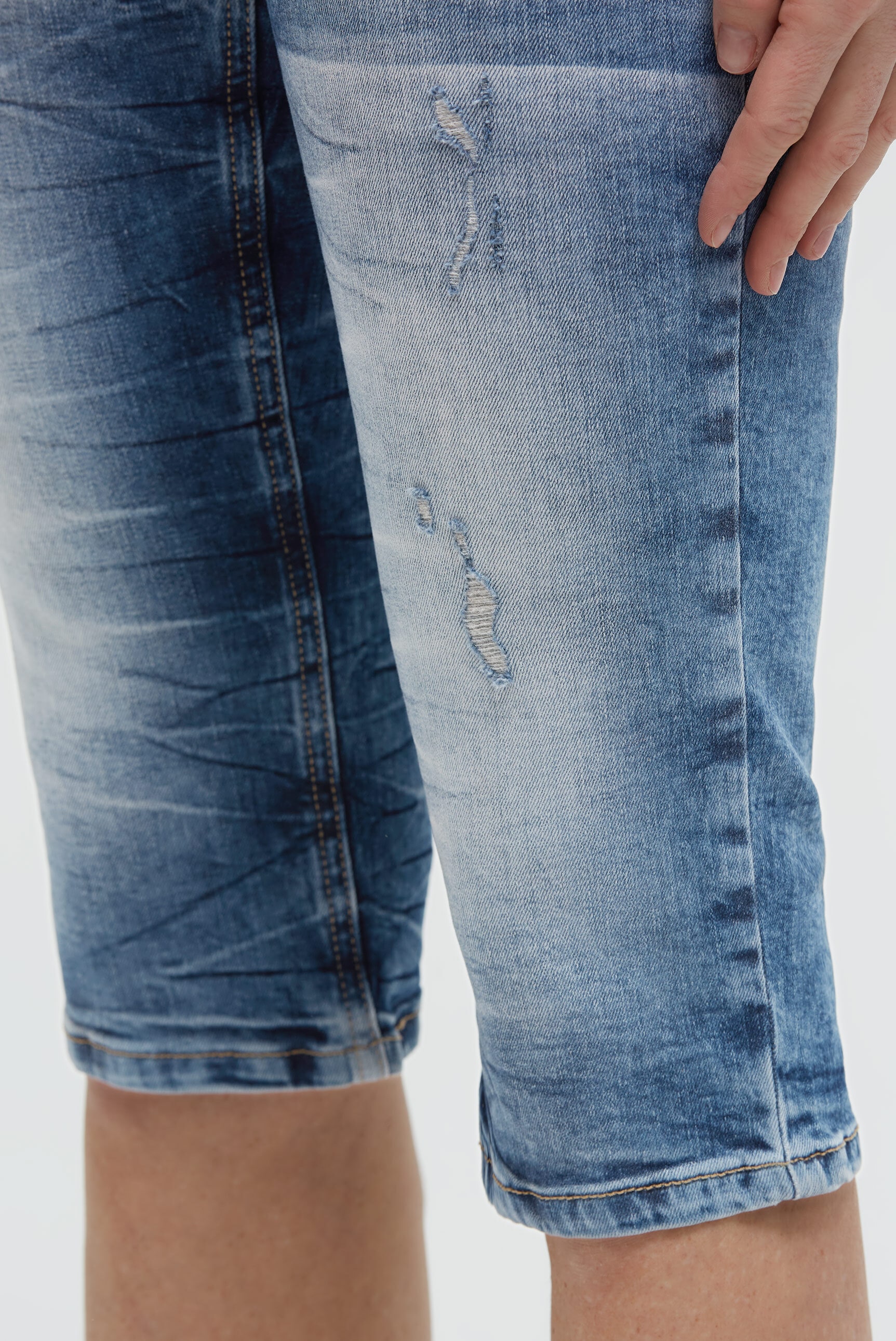 SOCCX Slim-fit-Jeans mit Destroy-Effekten