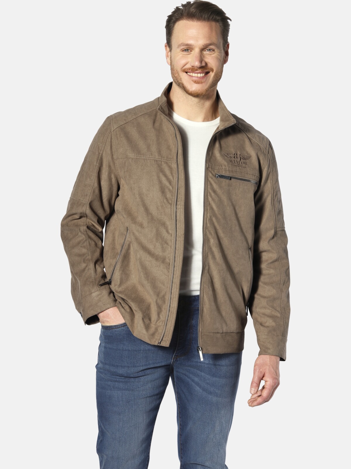 Jan Vanderstorm Lederimitatjacke "Kunstlederjacke TORMAR" günstig online kaufen