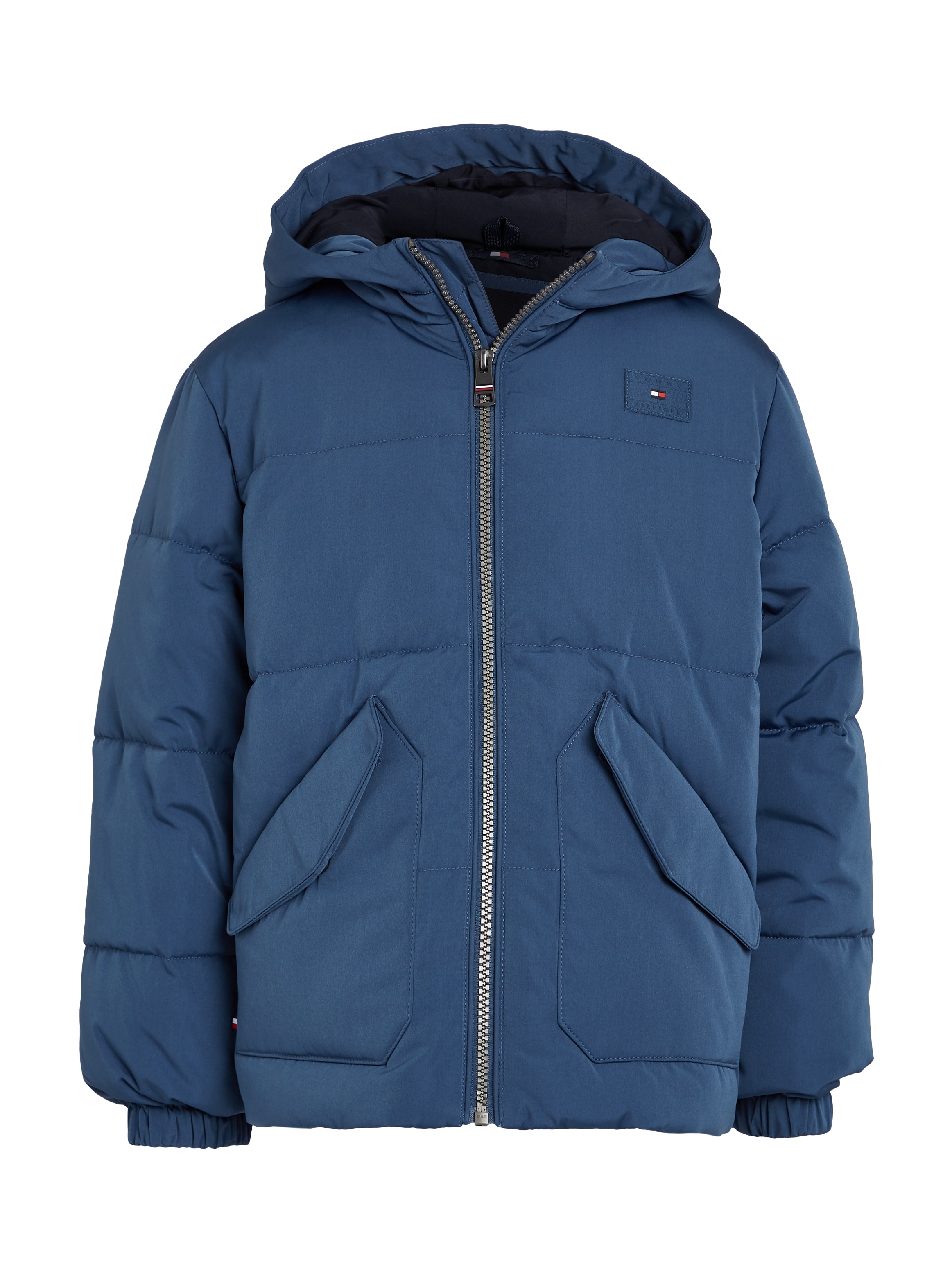 Tommy Hilfiger Steppjacke »MONOTYPE PADDED PUFFER JACKET«, mit Kapuze, Baby bis 2 Jahre, mit Kapuze, Gummizug am Ärmel