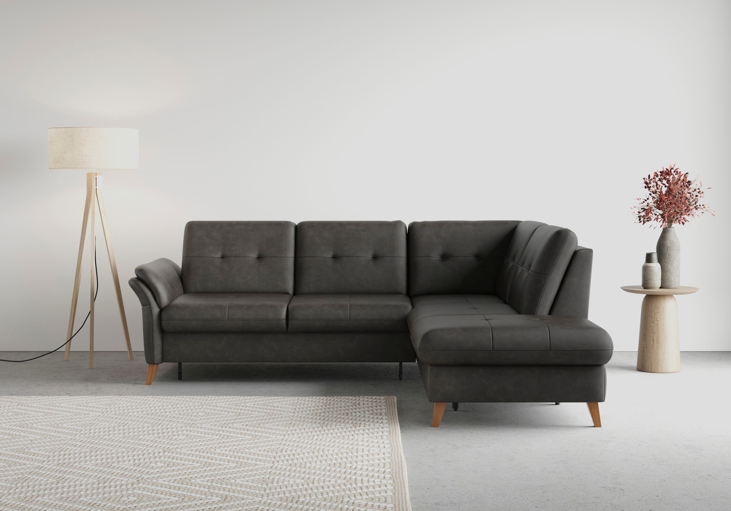 sit&more Ecksofa "Göteborg", inkl. Sitztiefenverstellung, wahlweise mit Bet günstig online kaufen