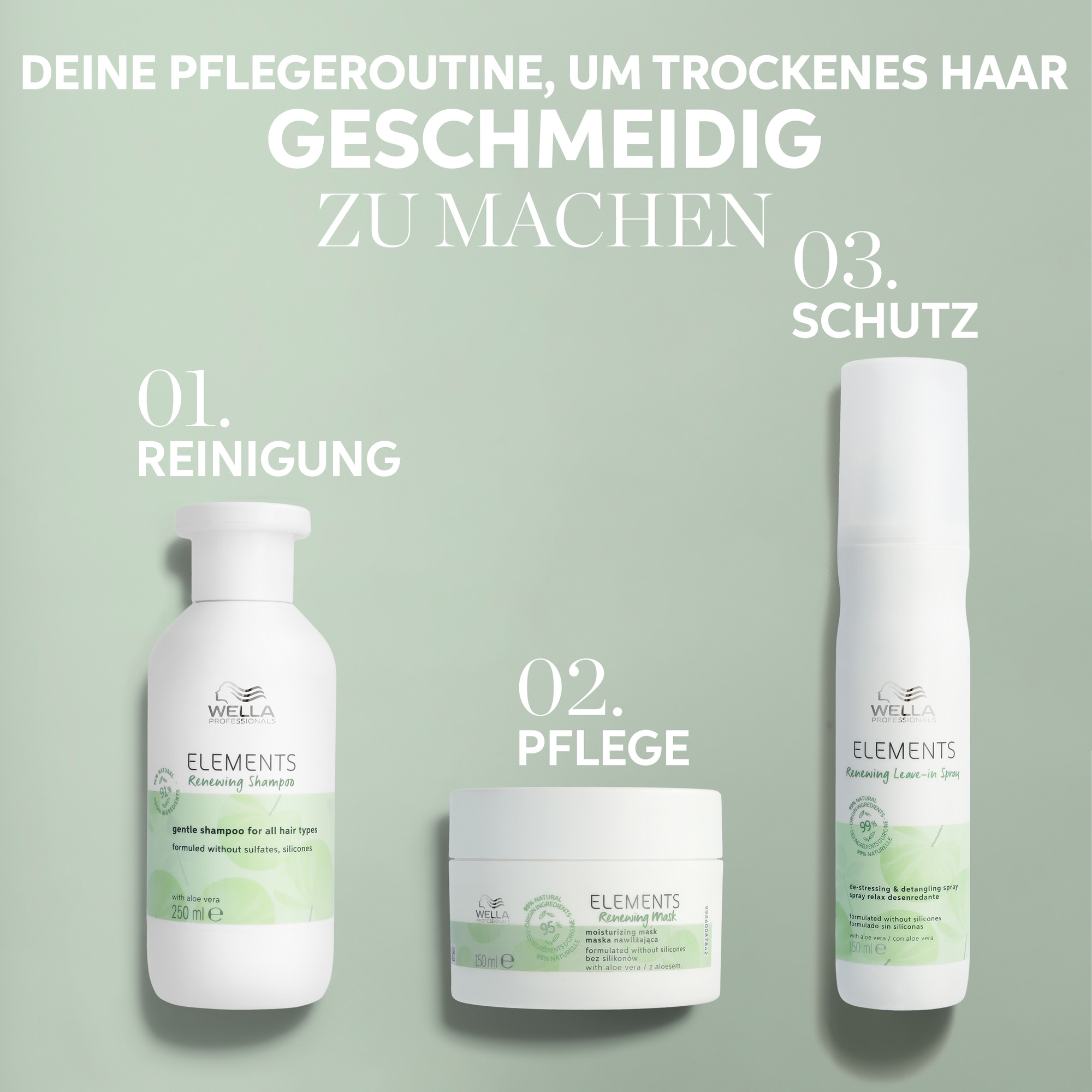 Wella Professionals Haarshampoo »Elements Calming Shampoo« sanfte Pflege für empfindliche oder trockene Kopfhaut