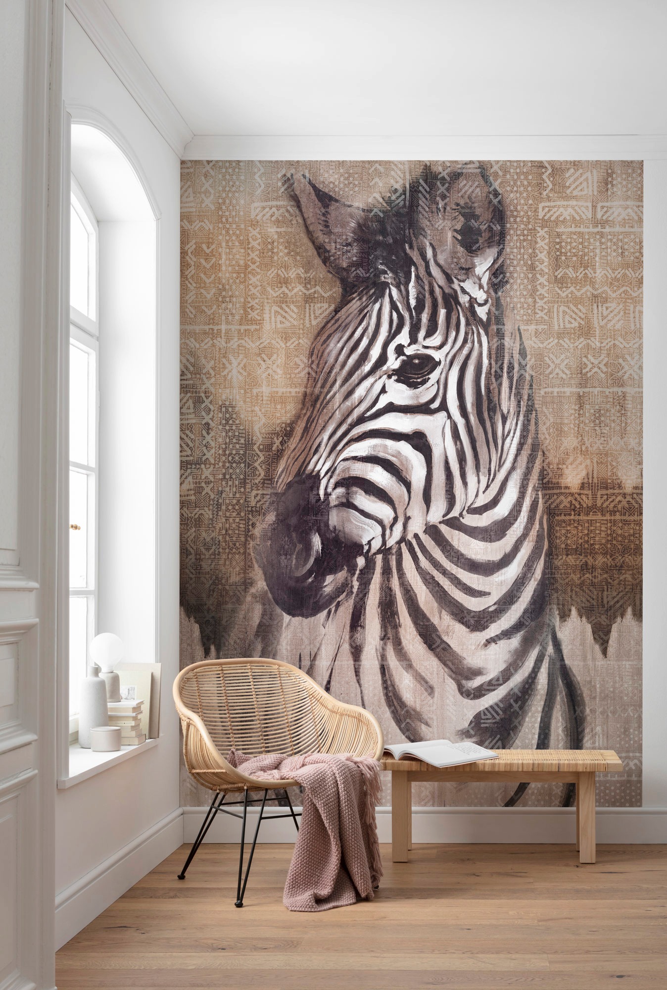 Komar Vliestapete »Digitaldruck Vlies - Zebra - Größe 200 x 250 cm«, bedruckt, Wohnzimmer, Schlafzimmer