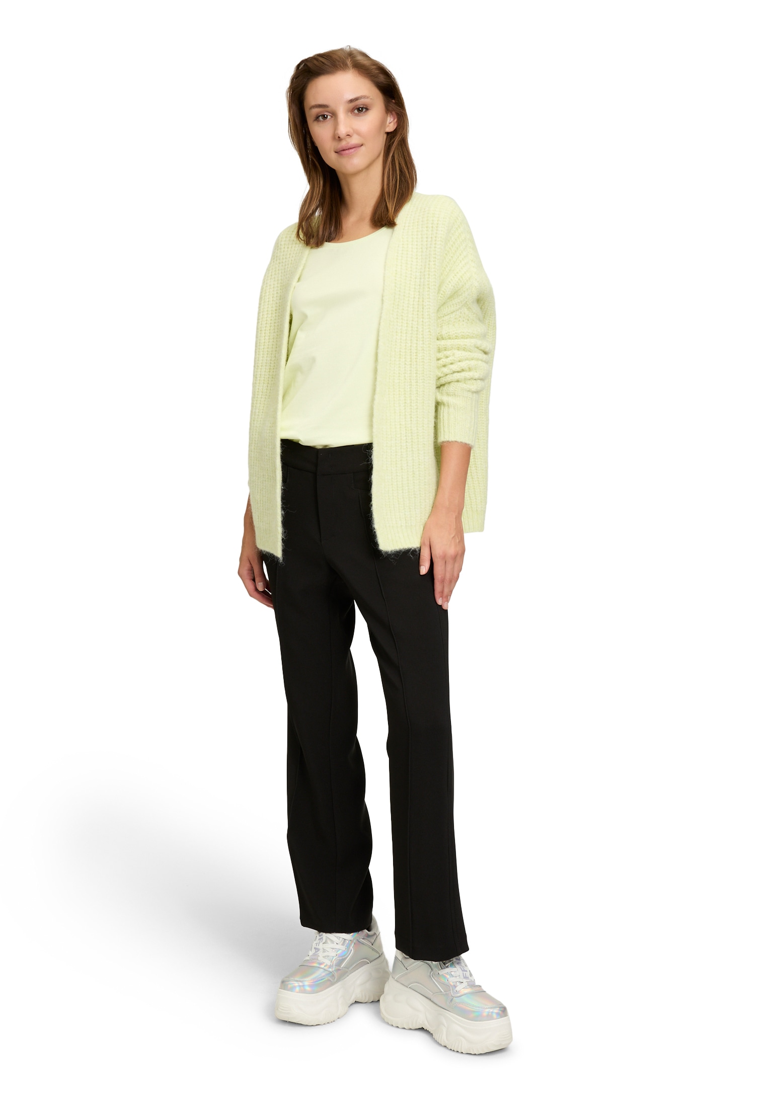 Cartoon Strickjacke »Cartoon Strick-Cardigan mit Rippbündchen«, Ajourmuster