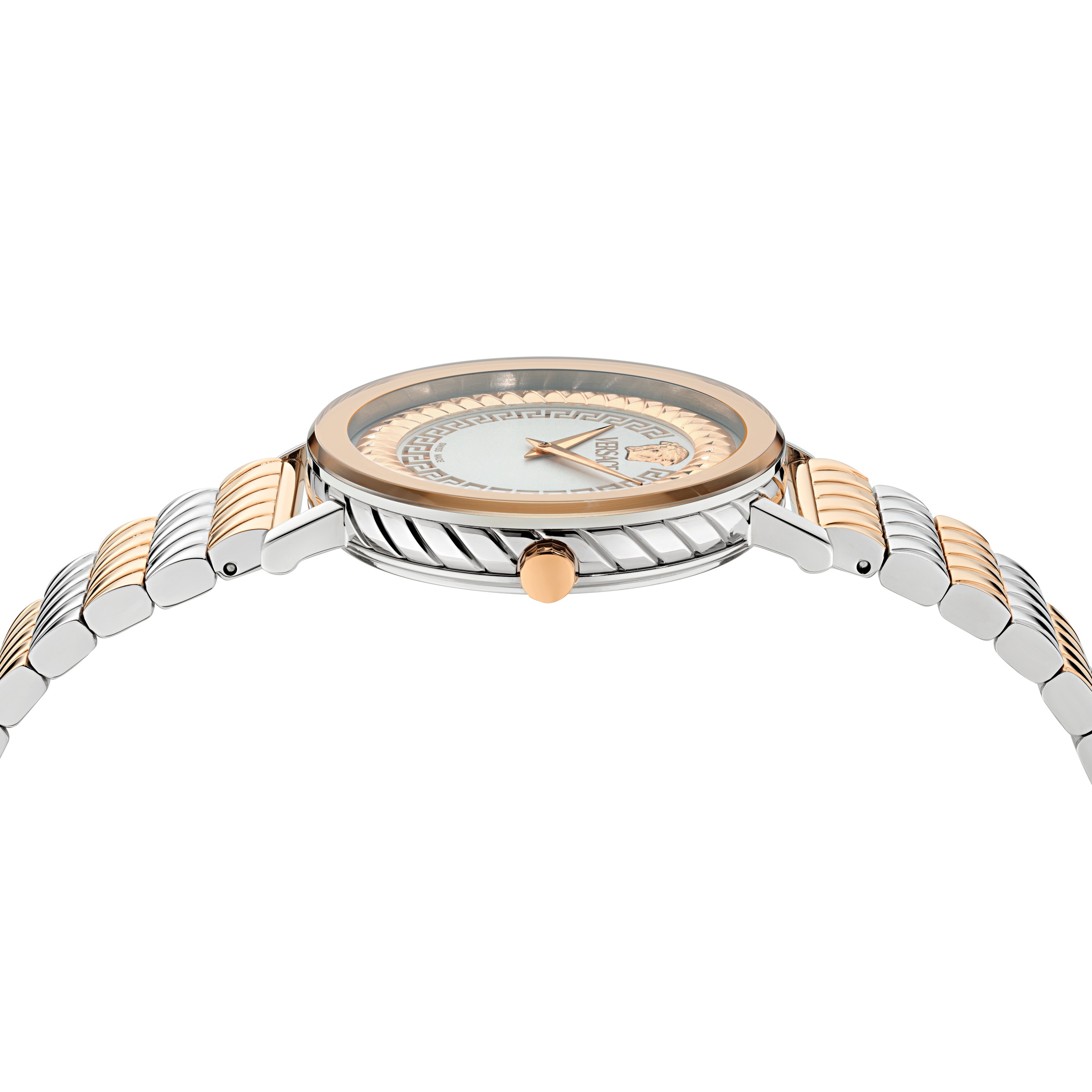 Versace Quarzuhr »DELPHINUS« Armbanduhr, Damenuhr, Swiss Made, Edelstahlarmband, analog