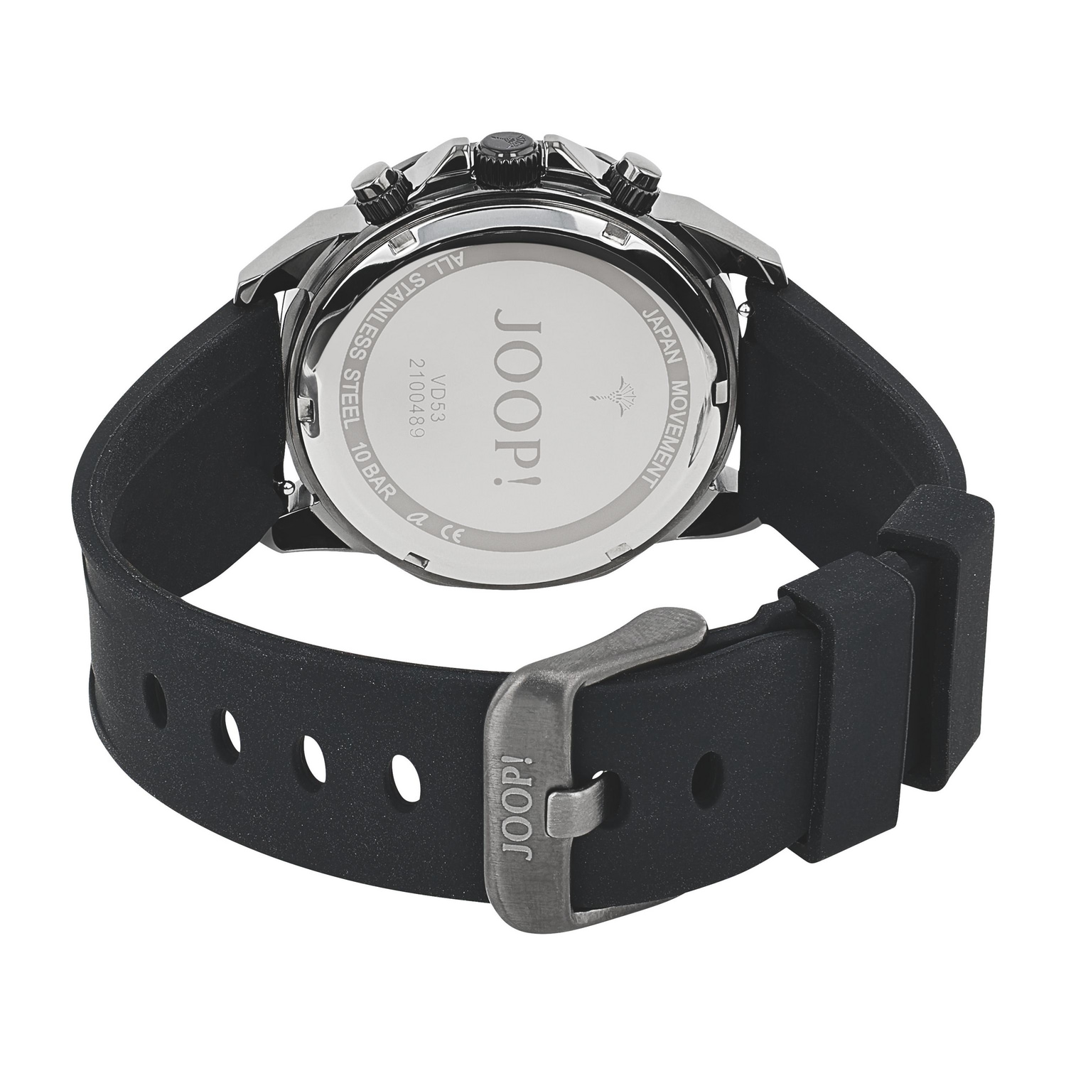 JOOP! Chronograph Quarzuhr, Armbanduhr, Herrenuhr, Silikonarmband, analog, Jahr, Monat