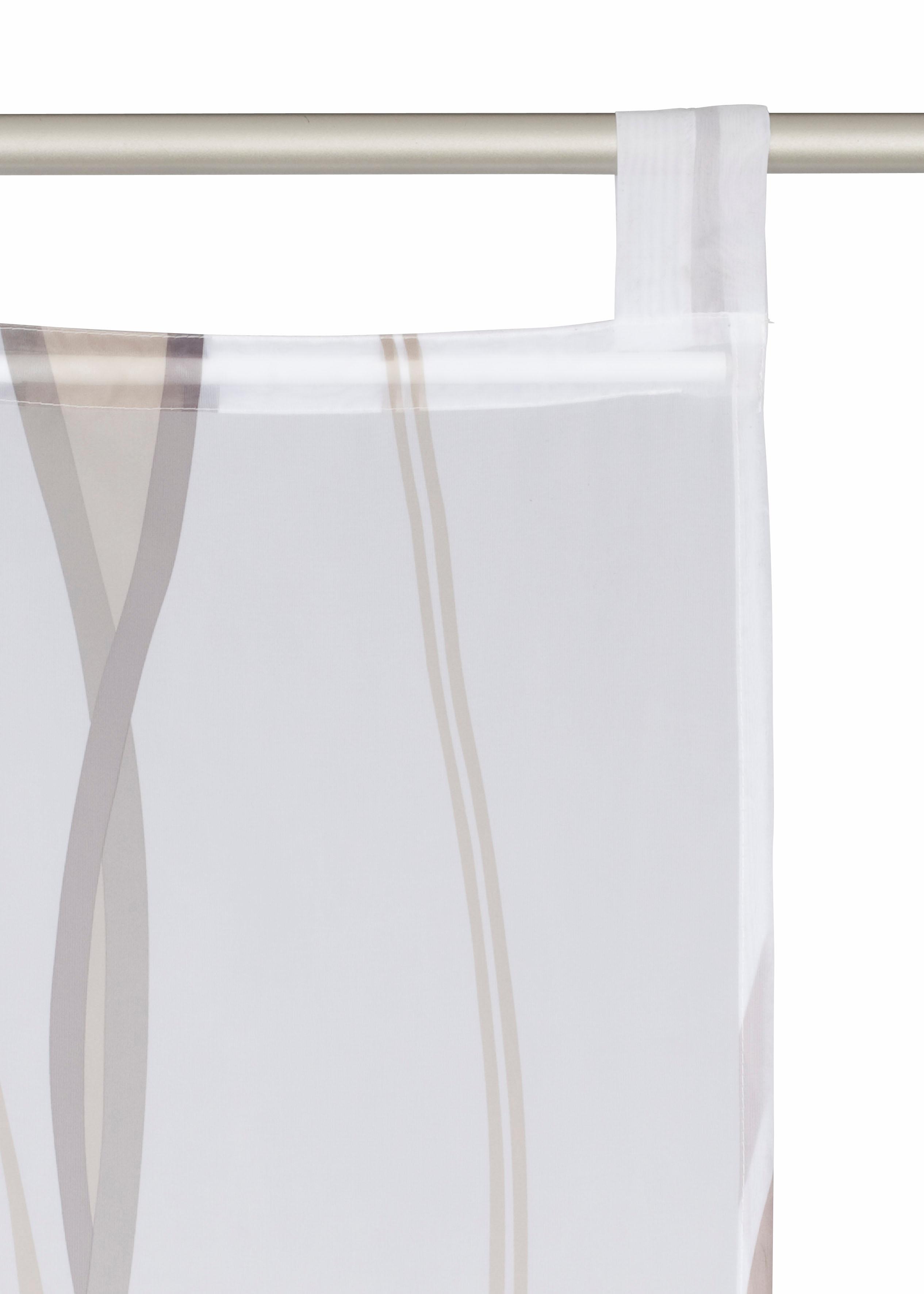 Thumbnail - my home Schiebegardine "Dimona" Schlaufen 2 Stk. tlg. 2er-Set, Fertiggardine, inkl. Beschwerungsstange, Wellen