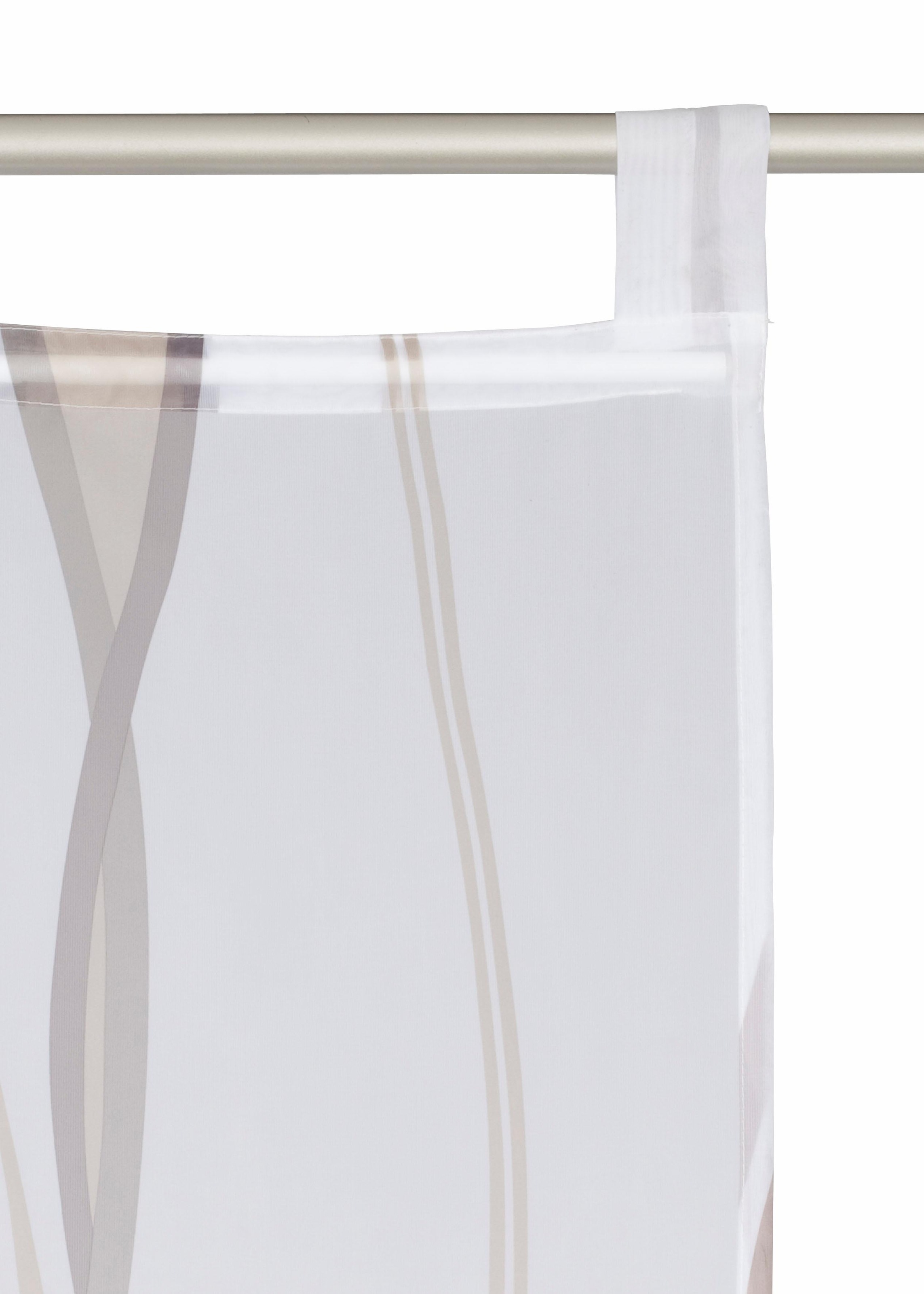 Thumbnail - OTTO home Schiebegardine "Dimona" Schlaufen 2 Stk. tlg. 2er-Set, Fertiggardine, inkl. Beschwerungsstange, Wellen