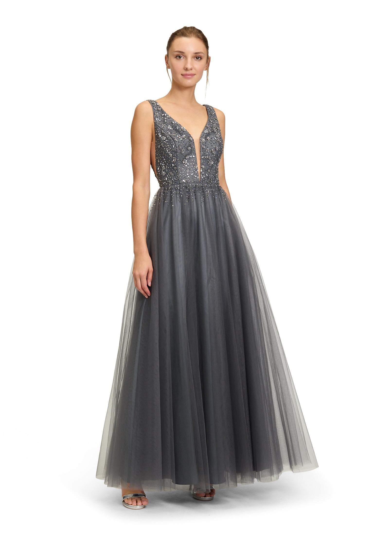 Abendkleid »Vera Mont Abendkleid mit Stickerei«, Glitzernd