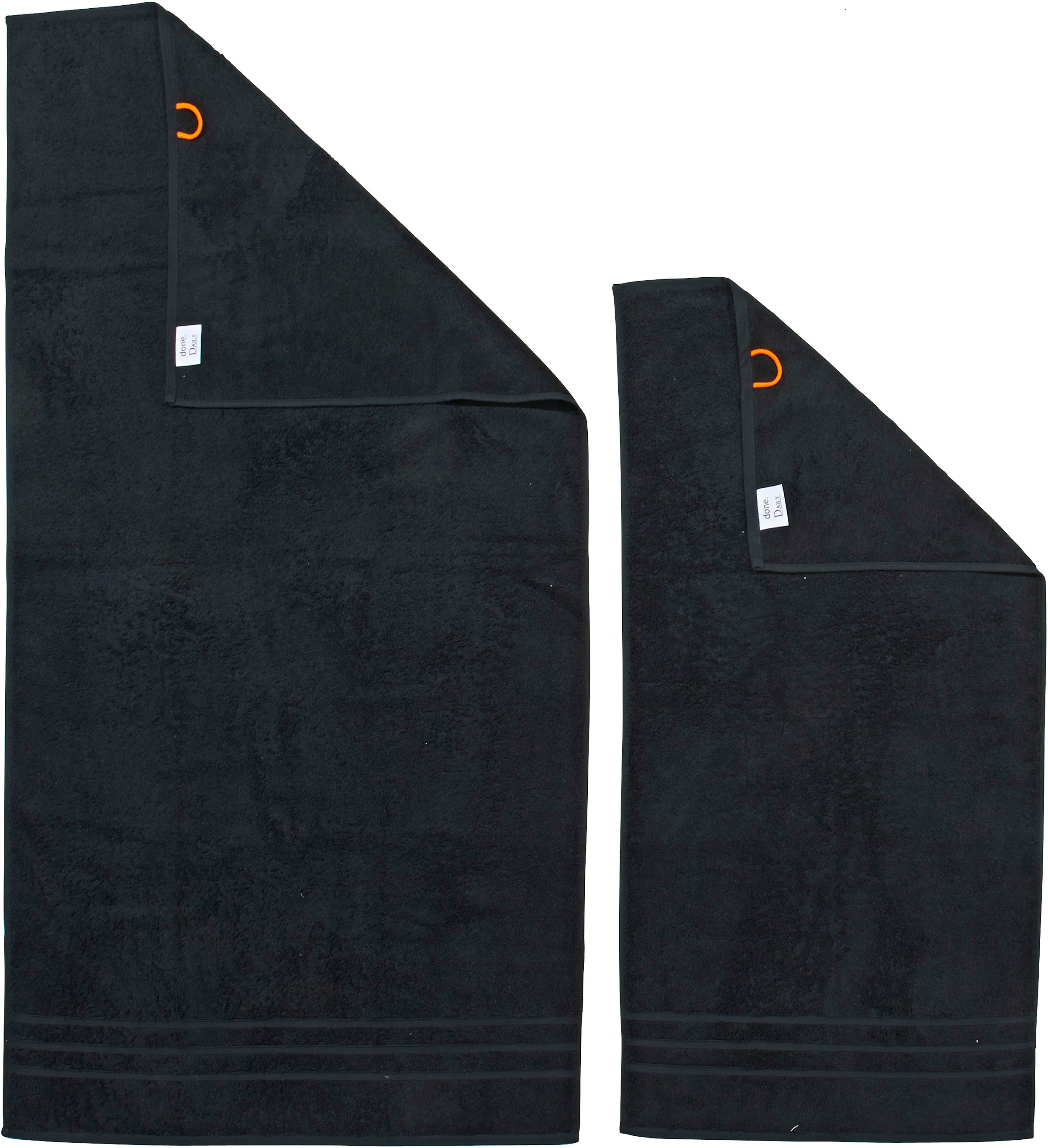 done. Handtuch Set "Daily Uni" 2x Handtücher (50x100 cm) & 2 Duschtücher(70 günstig online kaufen