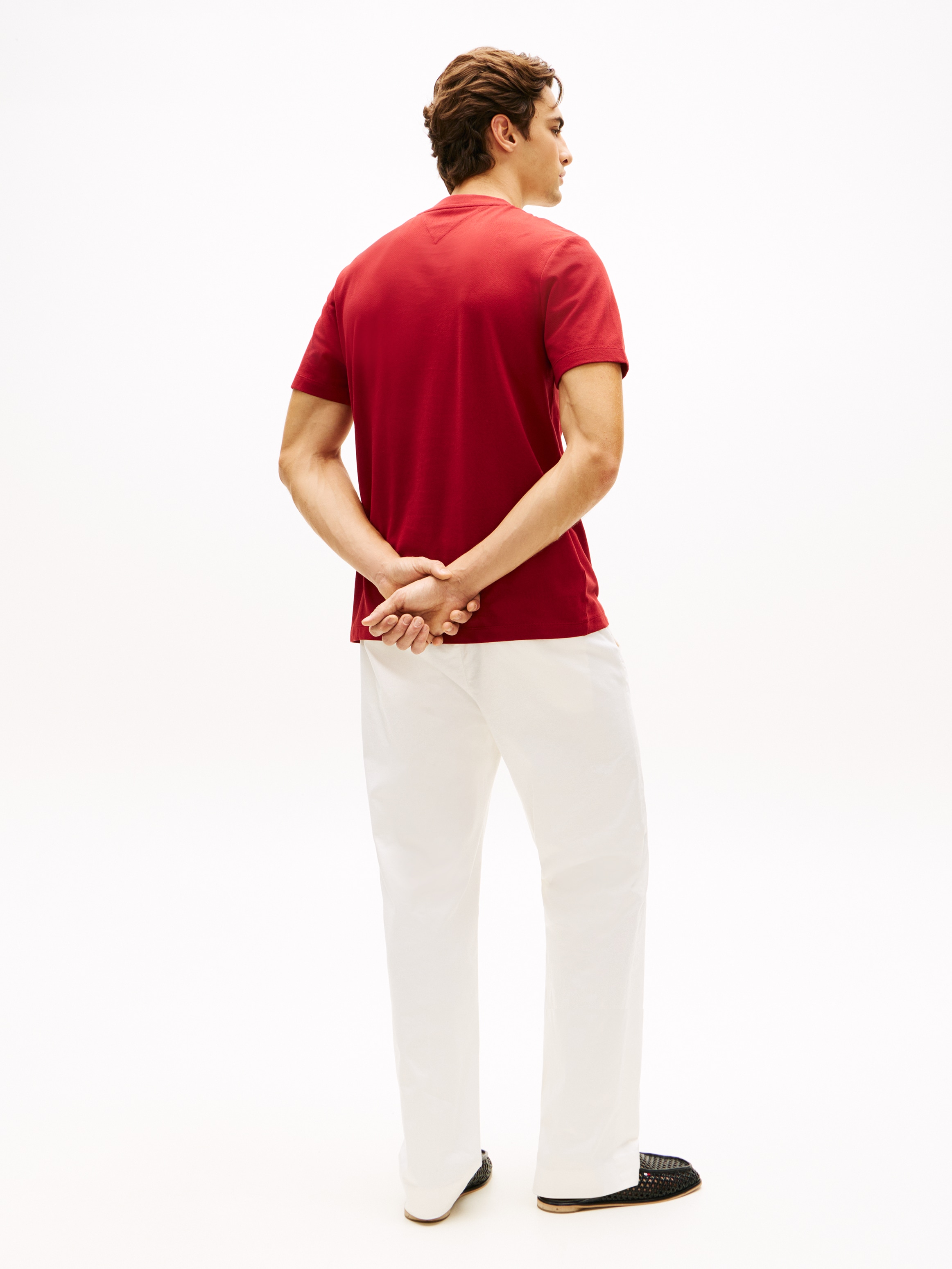 Tommy Hilfiger T-Shirt »GLOBAL STRIPE PIQUE POCKET« Regular fit mit Brusttasche