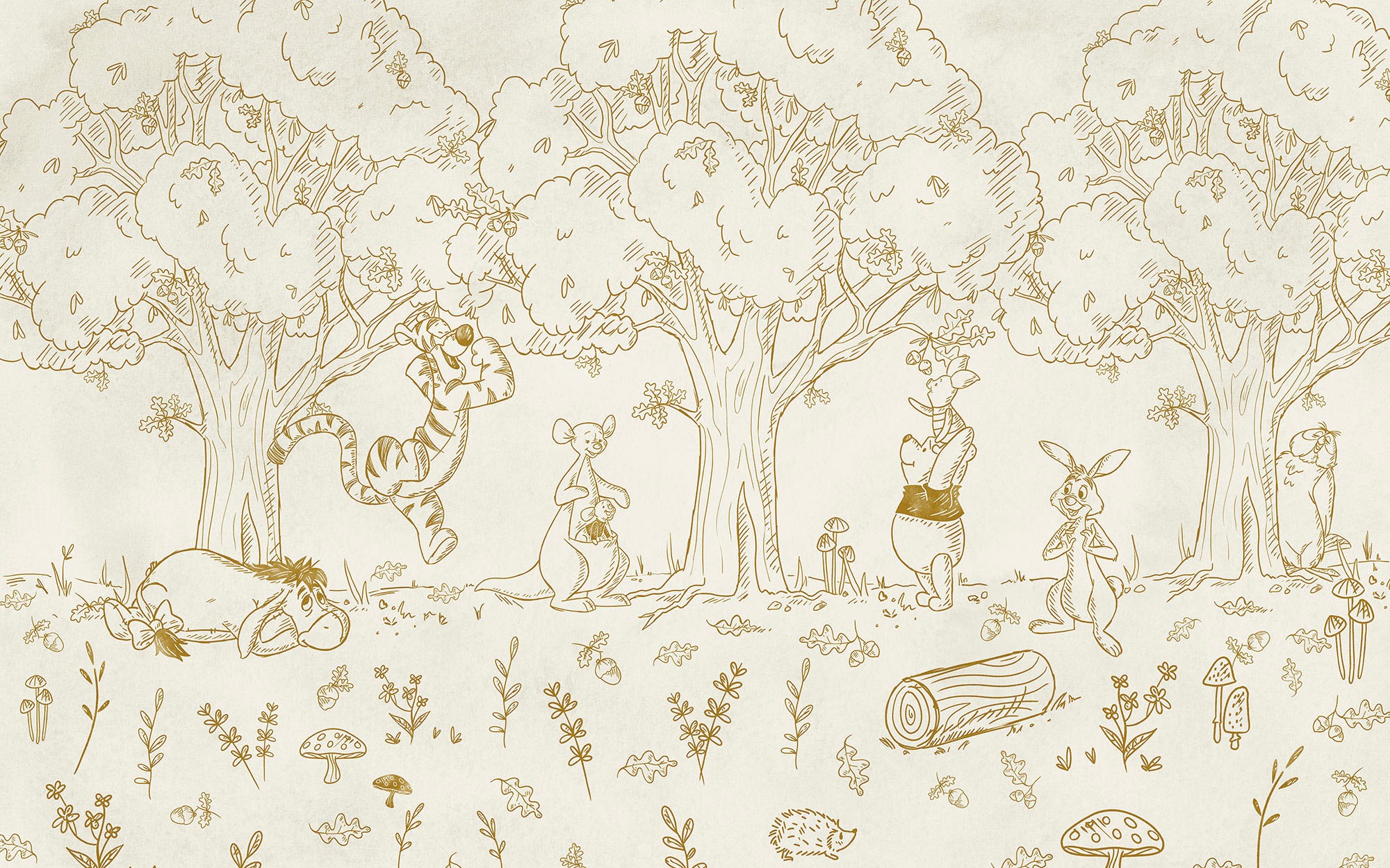 Komar Fototapete »Vlies Fototapete - Winnie the Pooh Outdoors - Größe 400 x 250 cm«, bedruckt