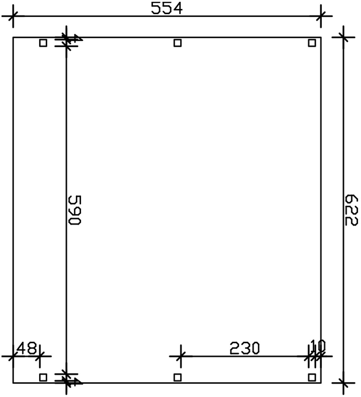 Skanholz Doppelcarport »Grunewald«, Holz, 590 cm, Anthrazit