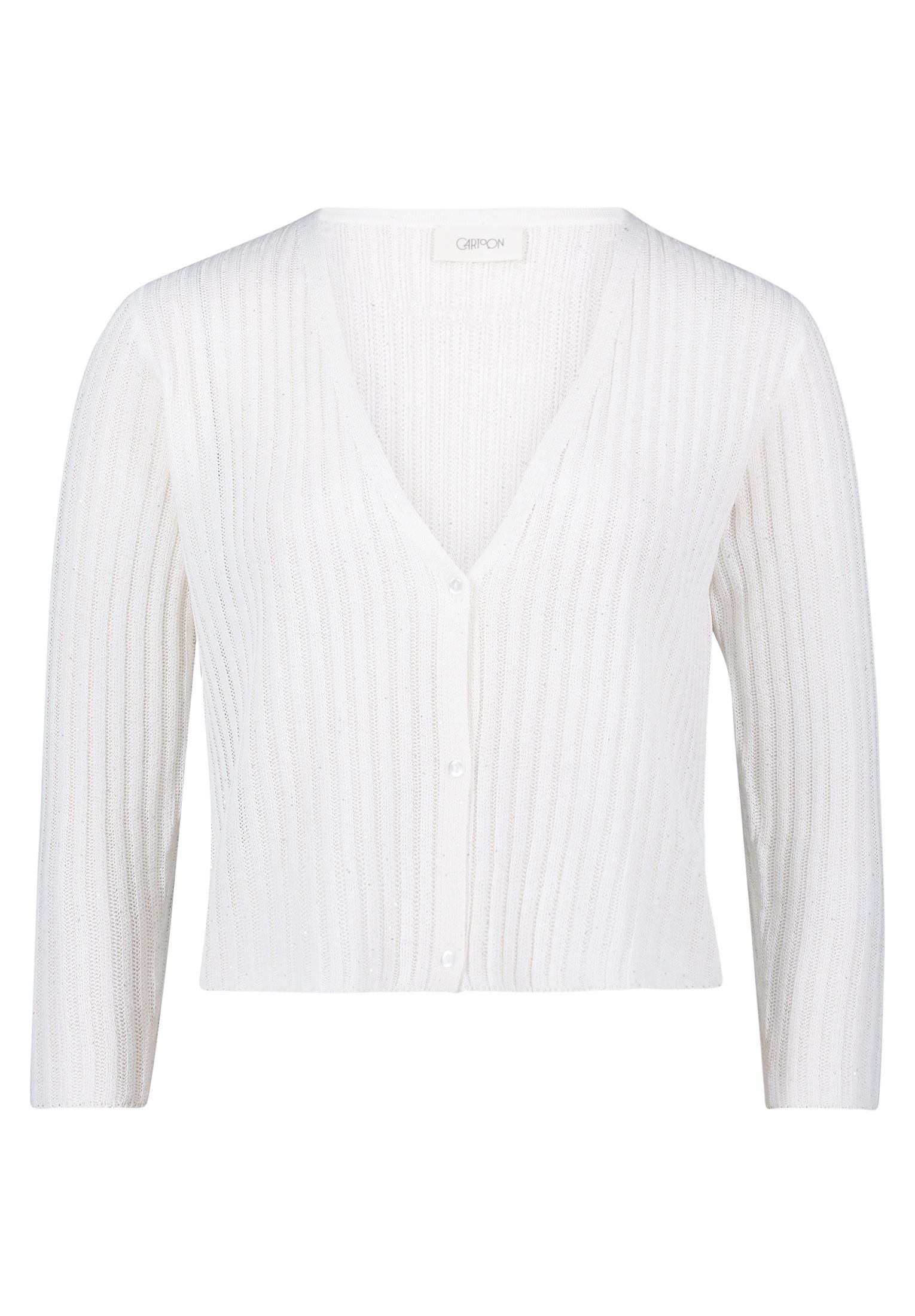 Cartoon Strickjacke "Damen Shirtjacke mit 3/4 Arm" 1 Stk. tlg. Material günstig online kaufen