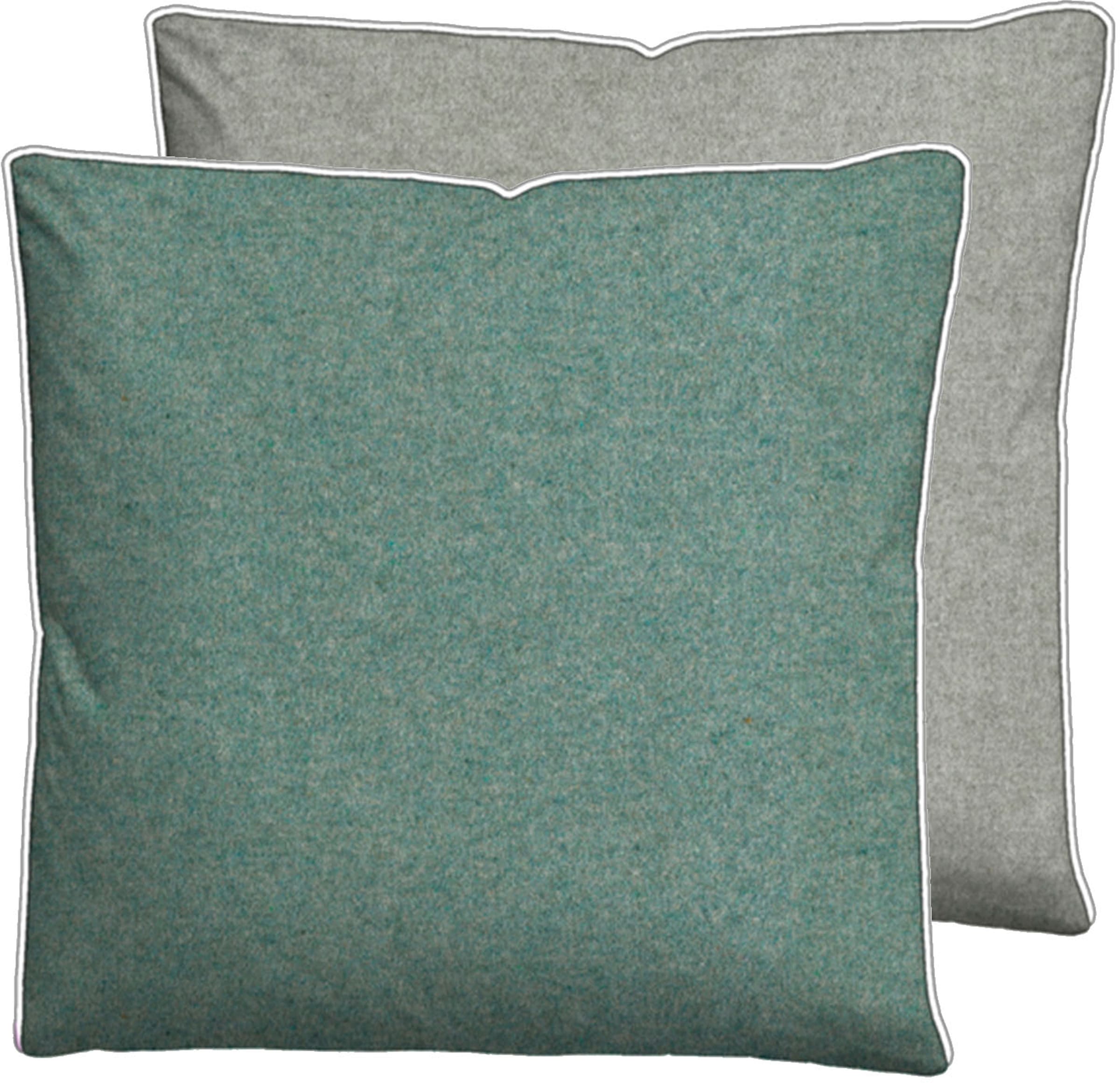 Biberna Kissenbezug "Hermal Flanell mit Reißverschluss, Melange-Optik, Wend günstig online kaufen